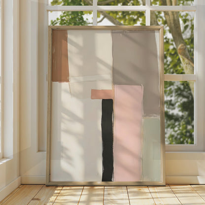 Abstract Boho Wall Art, Minimalist Colourful Modern Print, Geometric Art for Living Room Decor wall art print