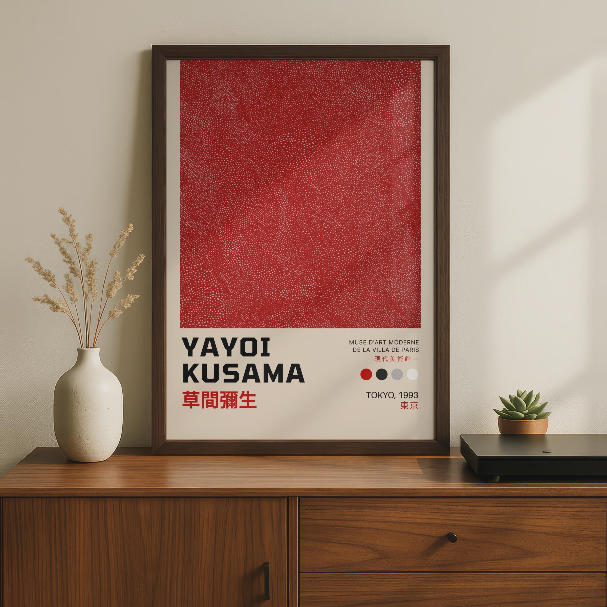 Yayoi Kusama Red Dot Print, Abstract Wall Art, Tokyo 1993 wall art print