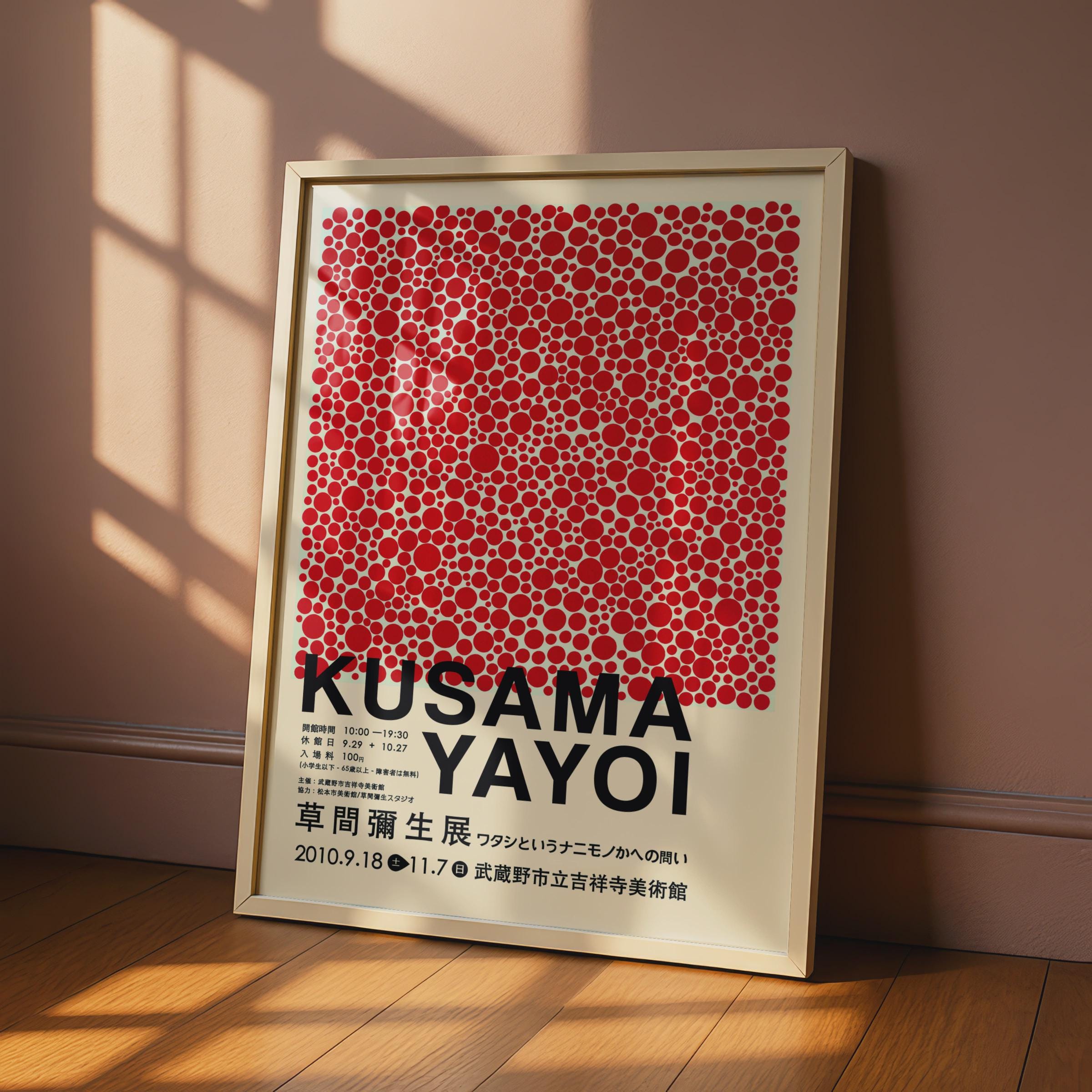 Yayoi Kusama Polka Dot Poster, Japanese Art Print, Red Dots Wall Art, Avant Garde wall art print