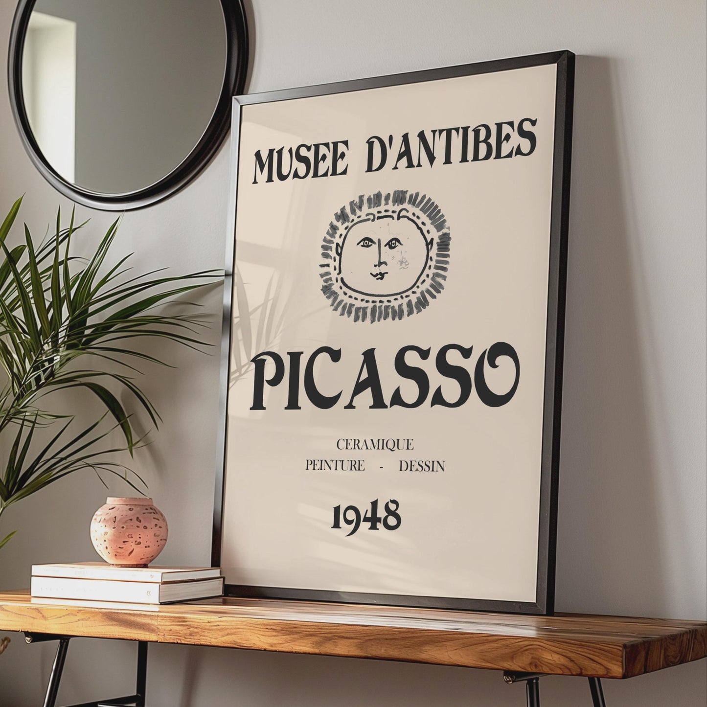 Picasso Museum Antibes Art Poster, 1948 Print, Minimalist Wall Decor, Modern Artwork wall art print