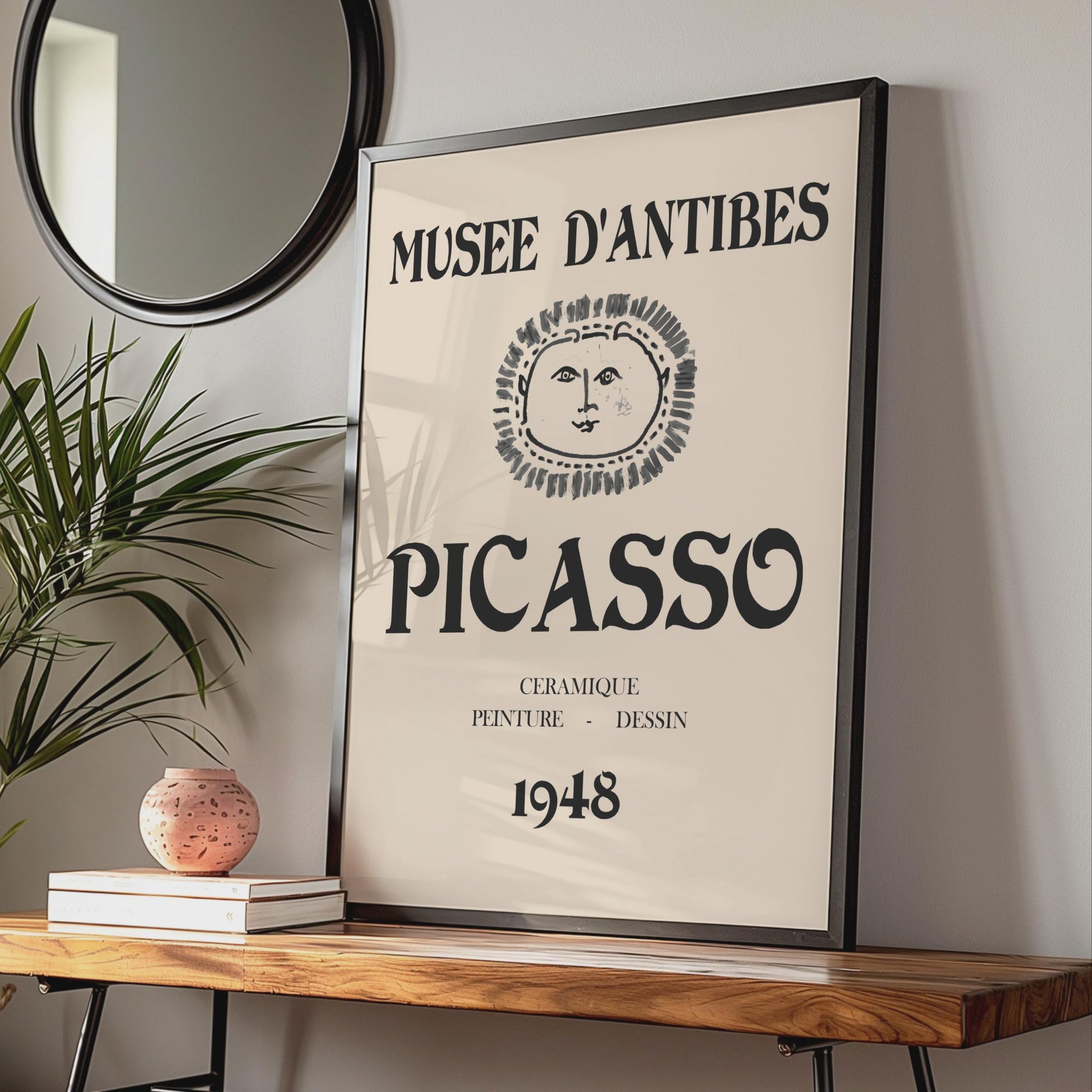Picasso Museum Antibes Art Poster, 1948 Print, Minimalist Wall Decor, Modern Artwork wall art print