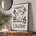 Vallauris Exposition 1957 Art Print, Abstract Floral Artwork, Minimalist Wall Decor, Picasso Style wall art print