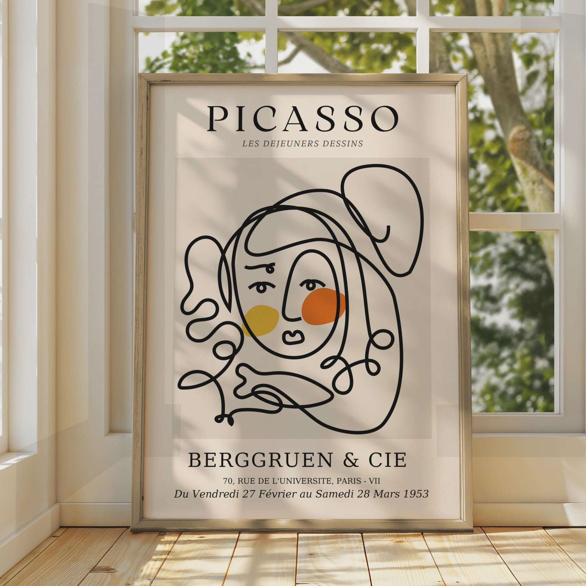 Picasso Inspired Minimalist Line Art Poster, Abstract Print, Boho Wall Art, Contemporary Decor wall art print