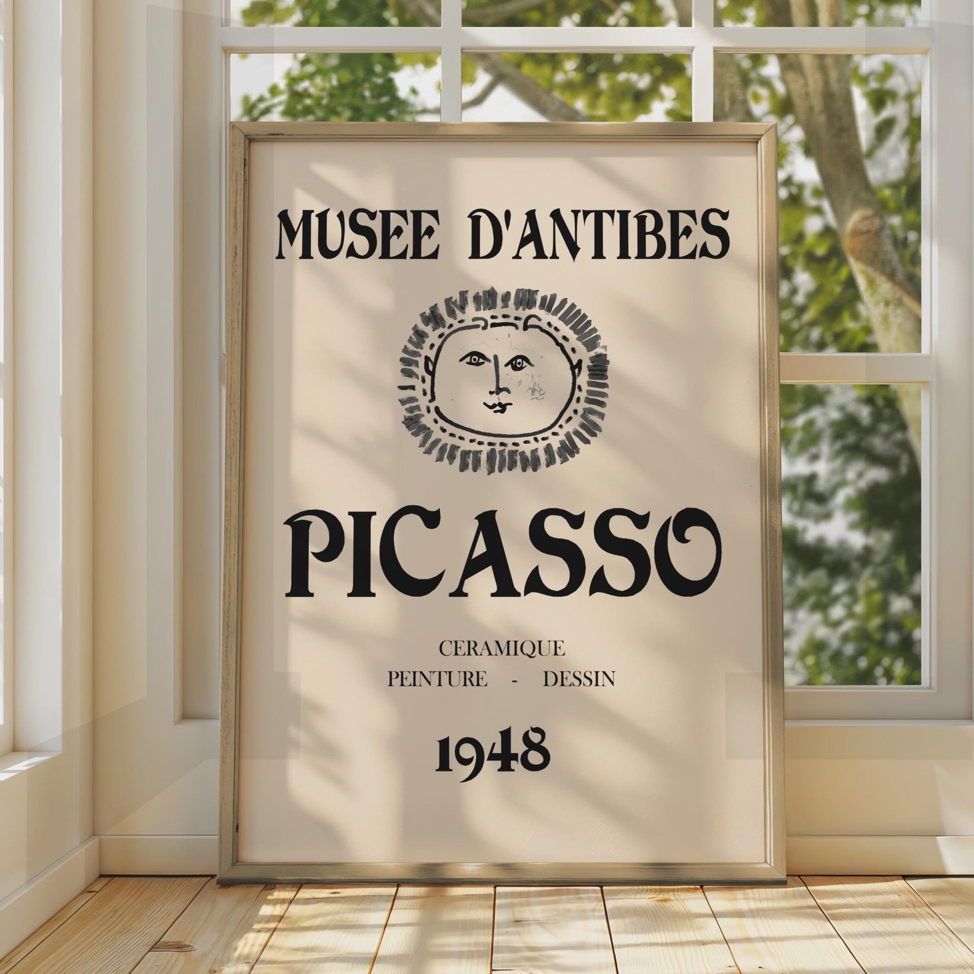 Picasso Museum Antibes Art Poster, 1948 Print, Minimalist Wall Decor, Modern Artwork wall art print
