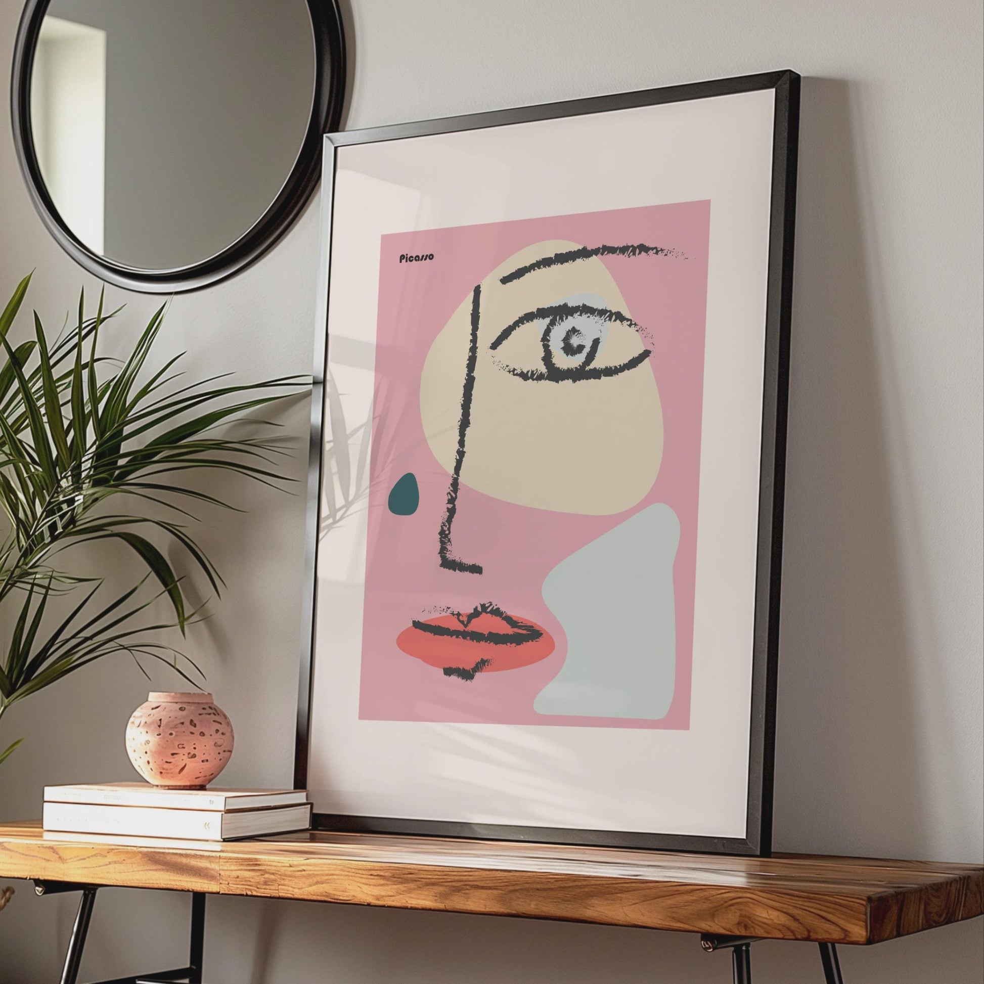 Abstract Picasso-Inspired Wall Art, Minimalist Portrait Print, Modern Art Decor, Stylish Home wall art print