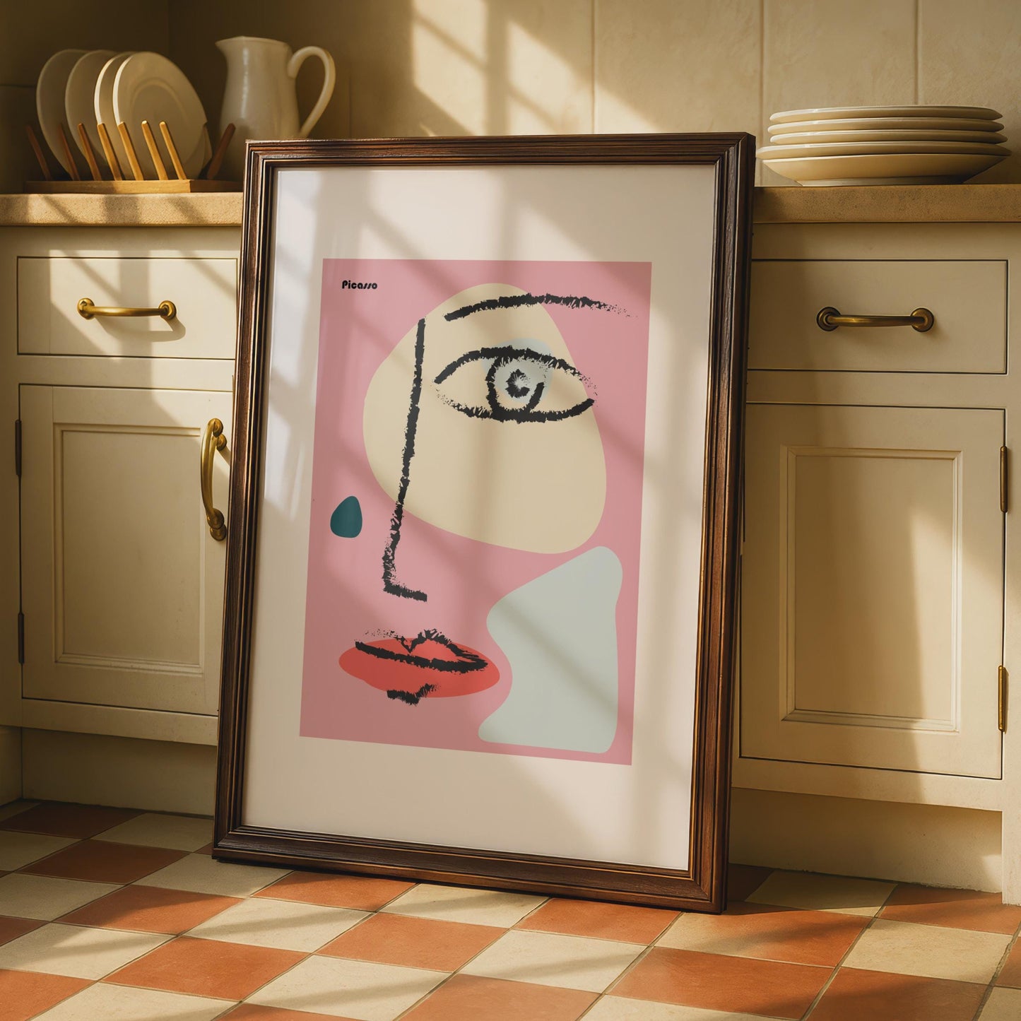 Abstract Picasso-Inspired Wall Art, Minimalist Portrait Print, Modern Art Decor, Stylish Home wall art print