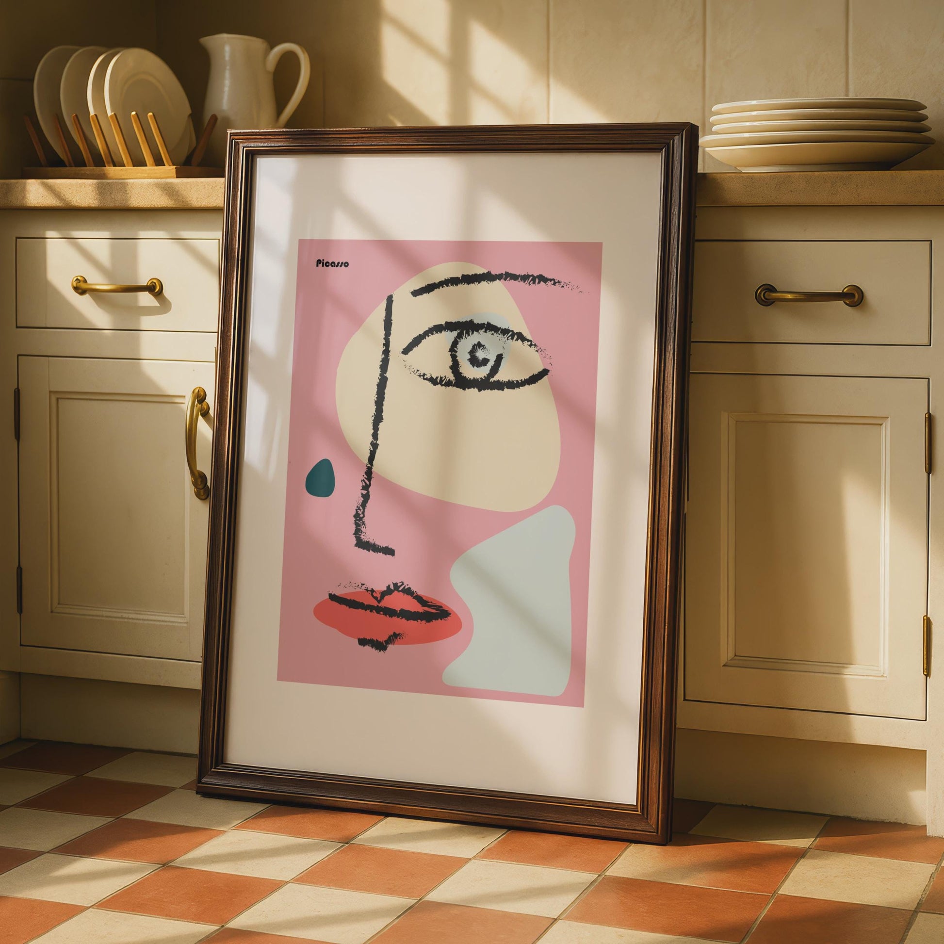 Abstract Picasso-Inspired Wall Art, Minimalist Portrait Print, Modern Art Decor, Stylish Home wall art print