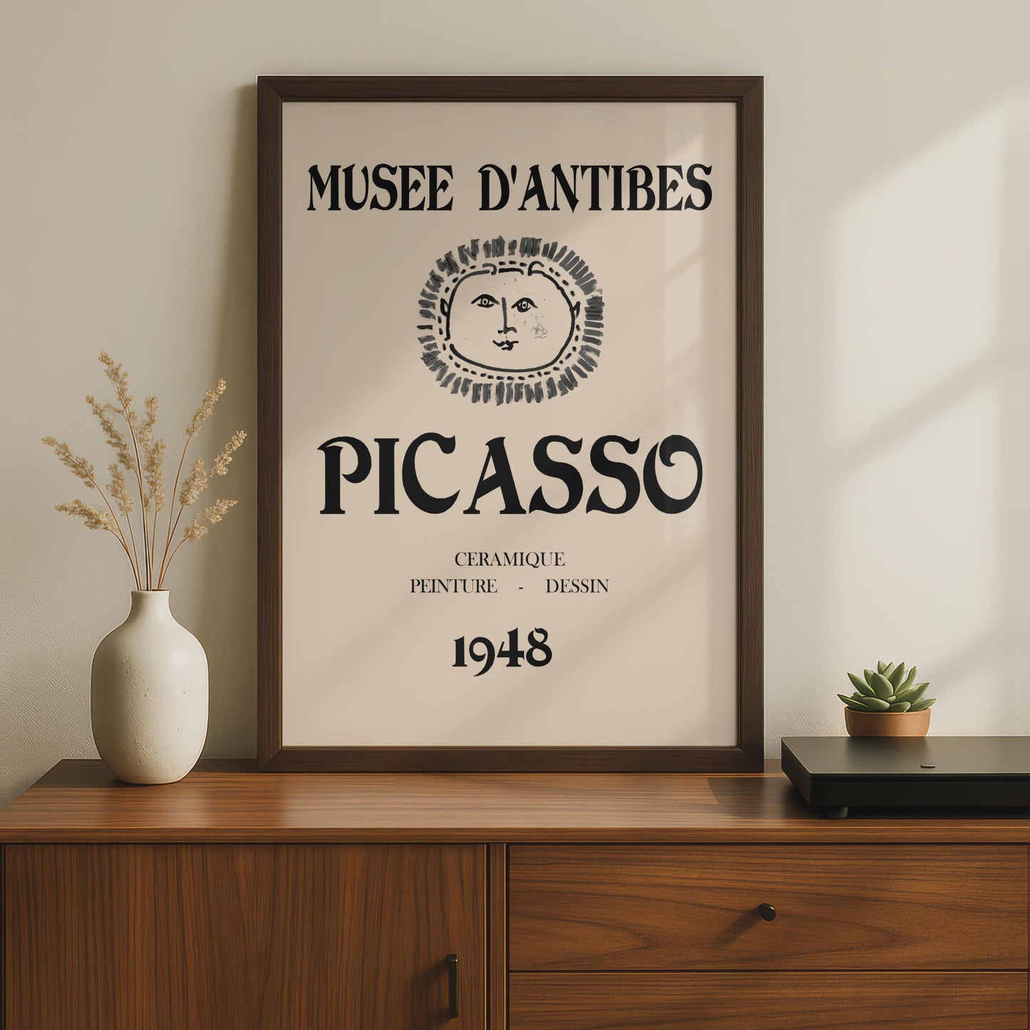 Picasso Museum Antibes Art Poster, 1948 Print, Minimalist Wall Decor, Modern Artwork wall art print