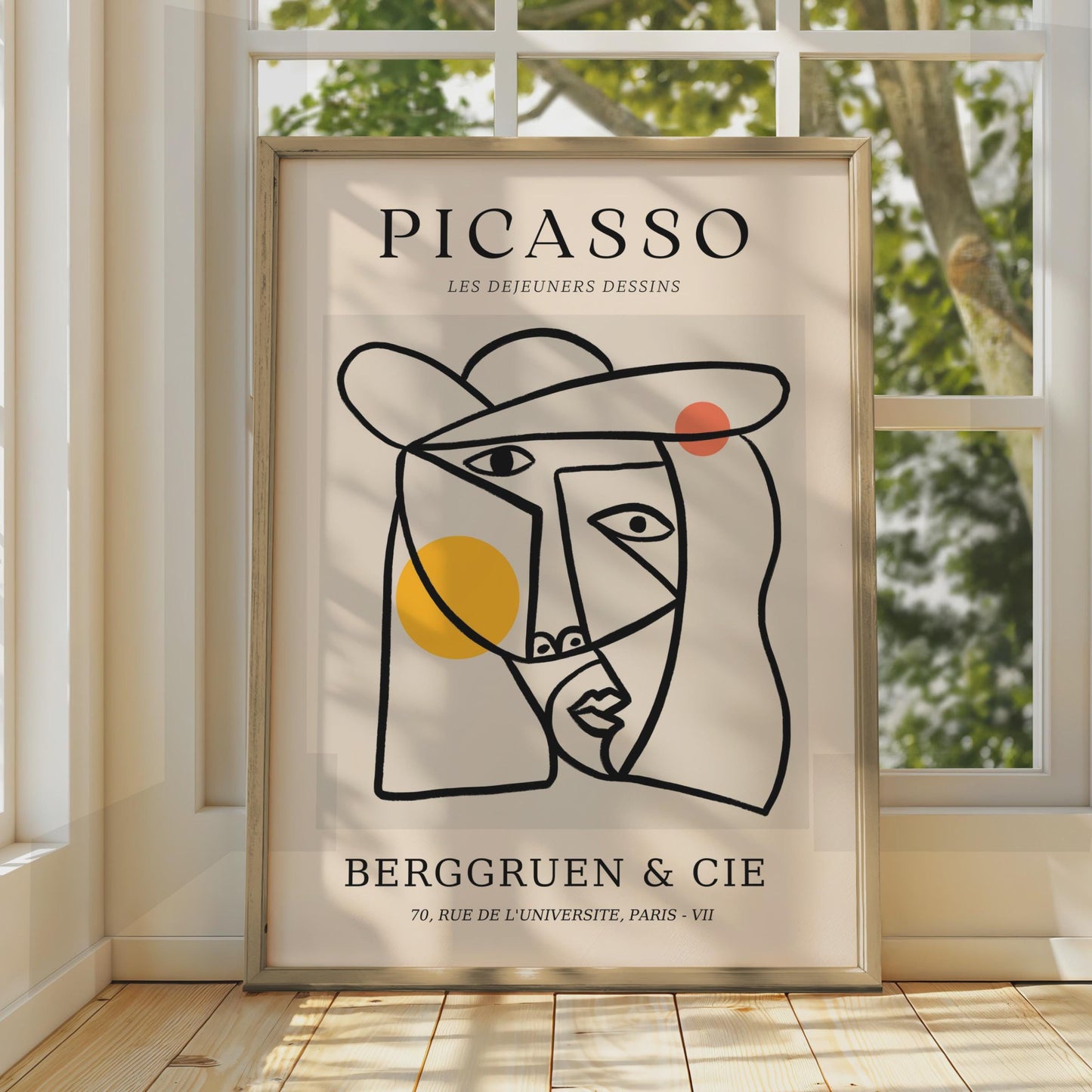 Picasso Inspired Wall Art, Minimalist Face Poster, Modern Art Print for Home Decor wall art print