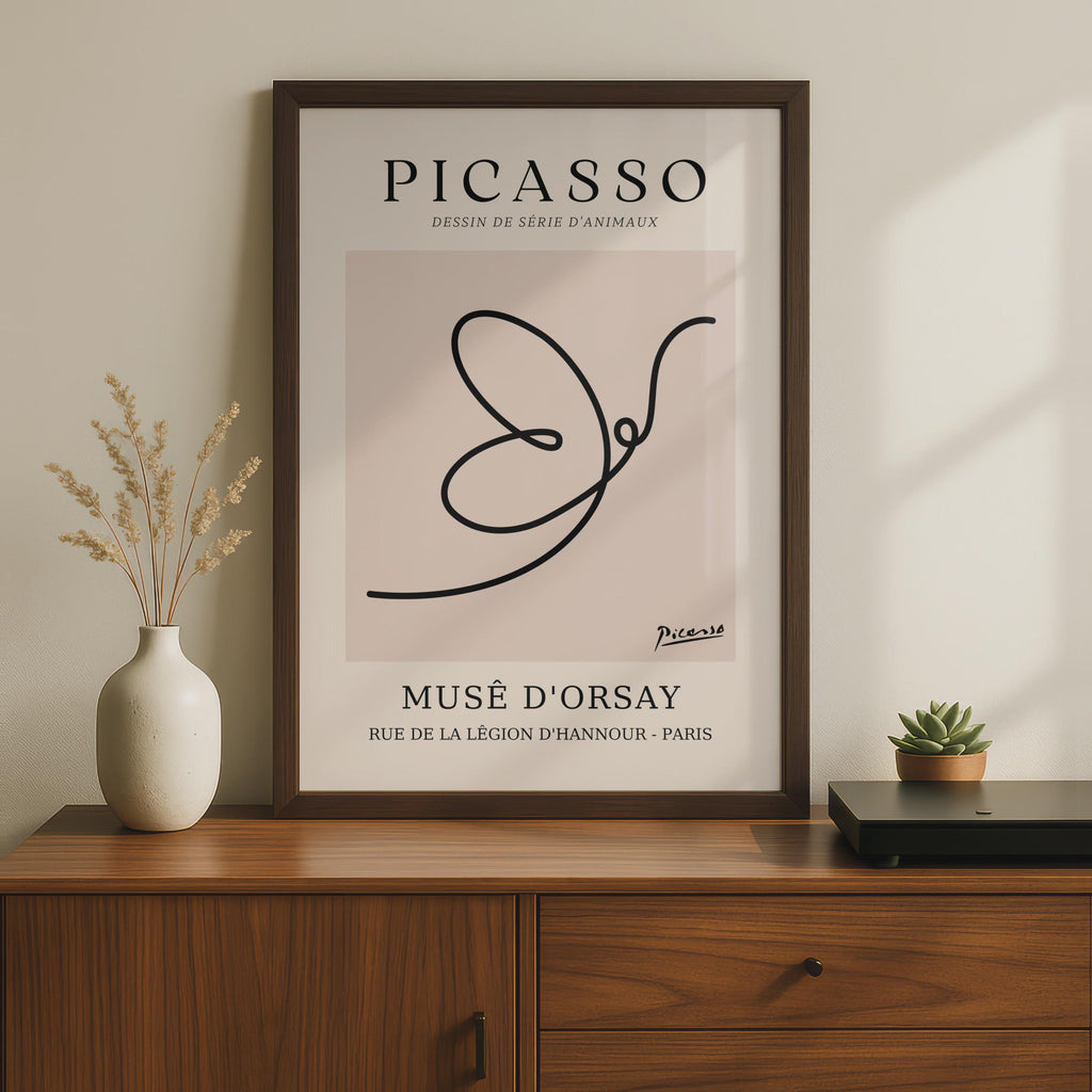 Picasso Animal Series Art Print, Musee d'Orsay Wall Art, Abstract Minimalist Poster, Paris Decor wall art print