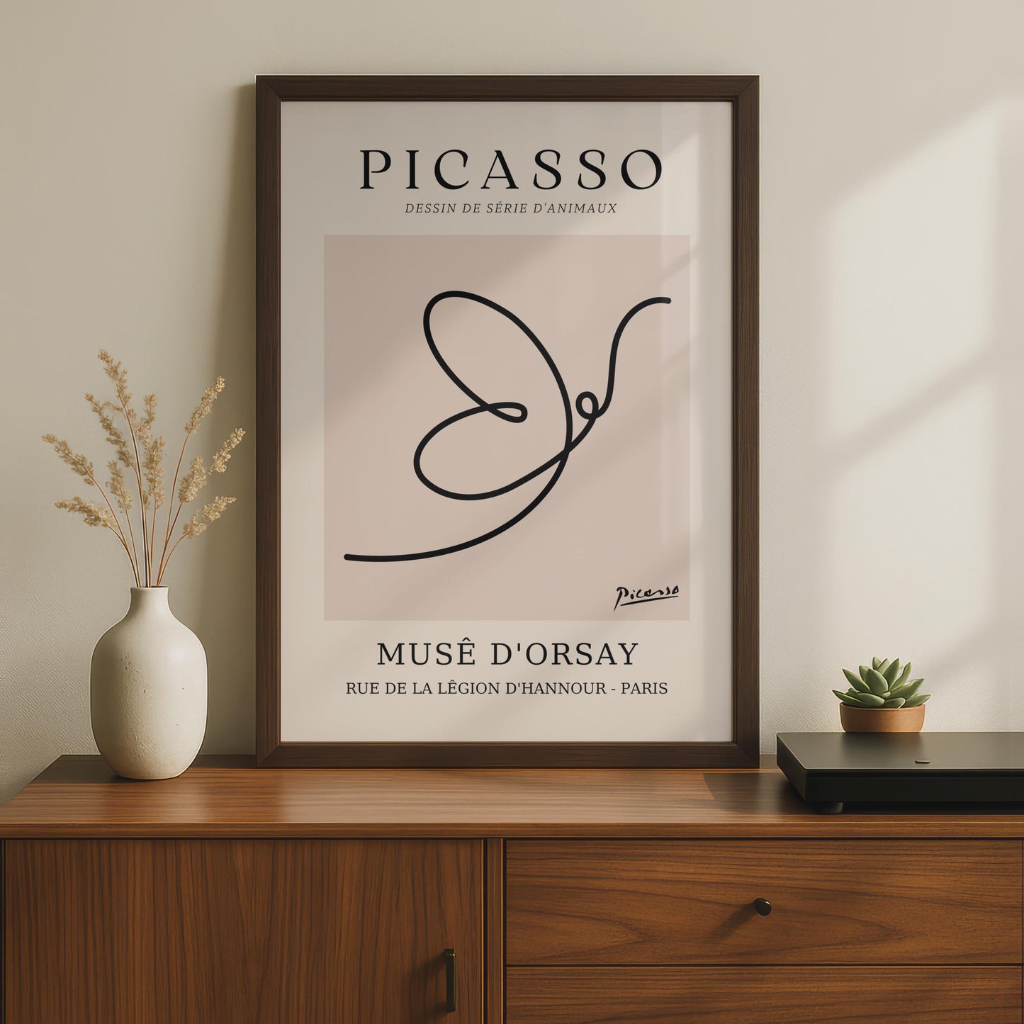 Picasso Animal Series Art Print, Musee d'Orsay Wall Art, Abstract Minimalist Poster, Paris Decor wall art print