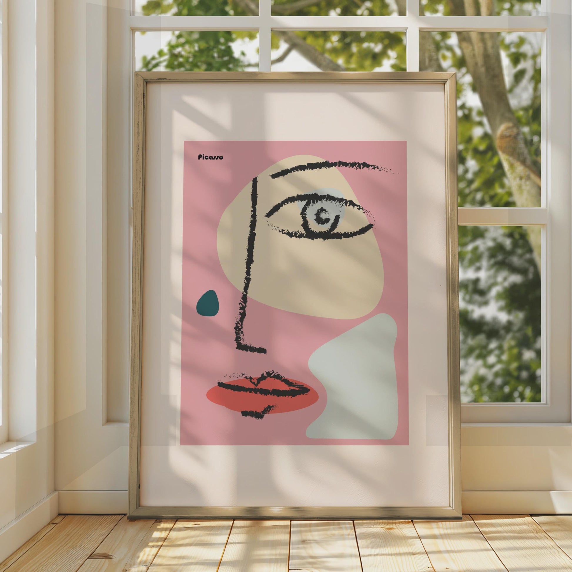 Abstract Picasso-Inspired Wall Art, Minimalist Portrait Print, Modern Art Decor, Stylish Home wall art print