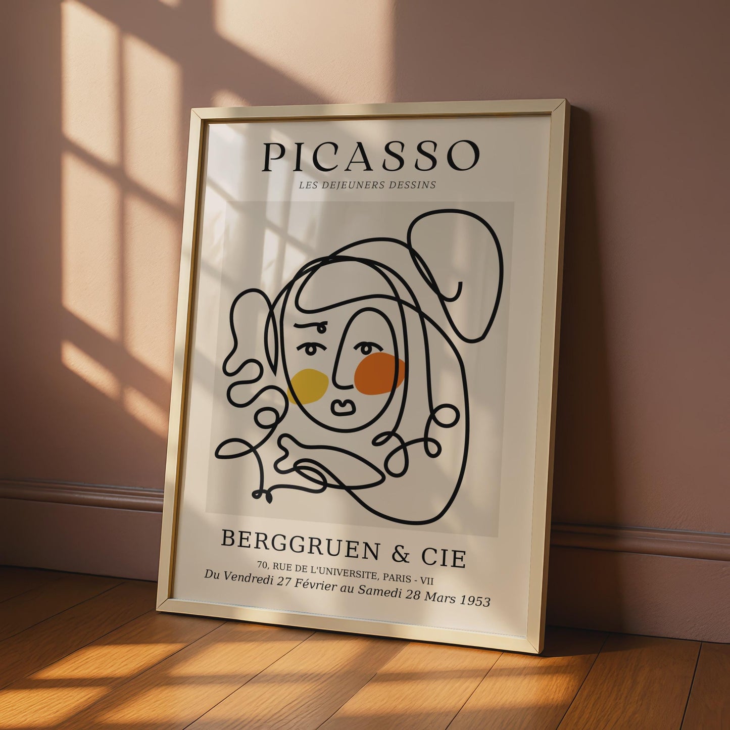 Picasso Inspired Minimalist Line Art Poster, Abstract Print, Boho Wall Art, Contemporary Decor wall art print