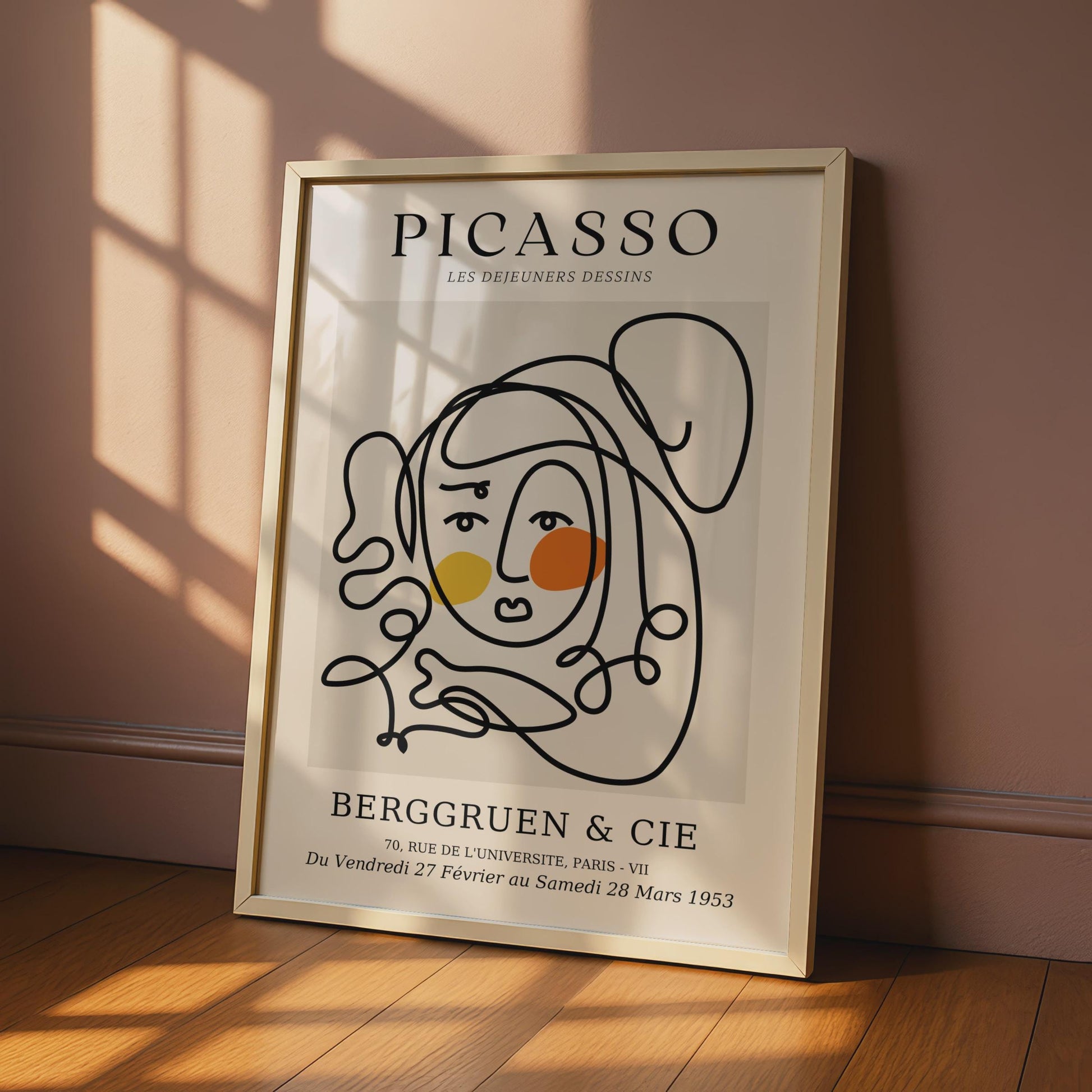 Picasso Inspired Minimalist Line Art Poster, Abstract Print, Boho Wall Art, Contemporary Decor wall art print