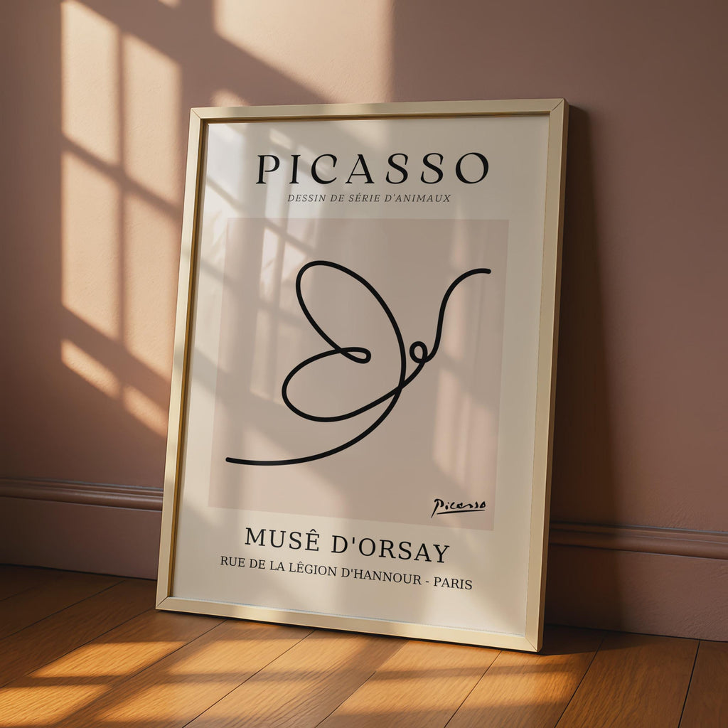 Picasso Animal Series Art Print, Musee d'Orsay Wall Art, Abstract Minimalist Poster, Paris Decor wall art print