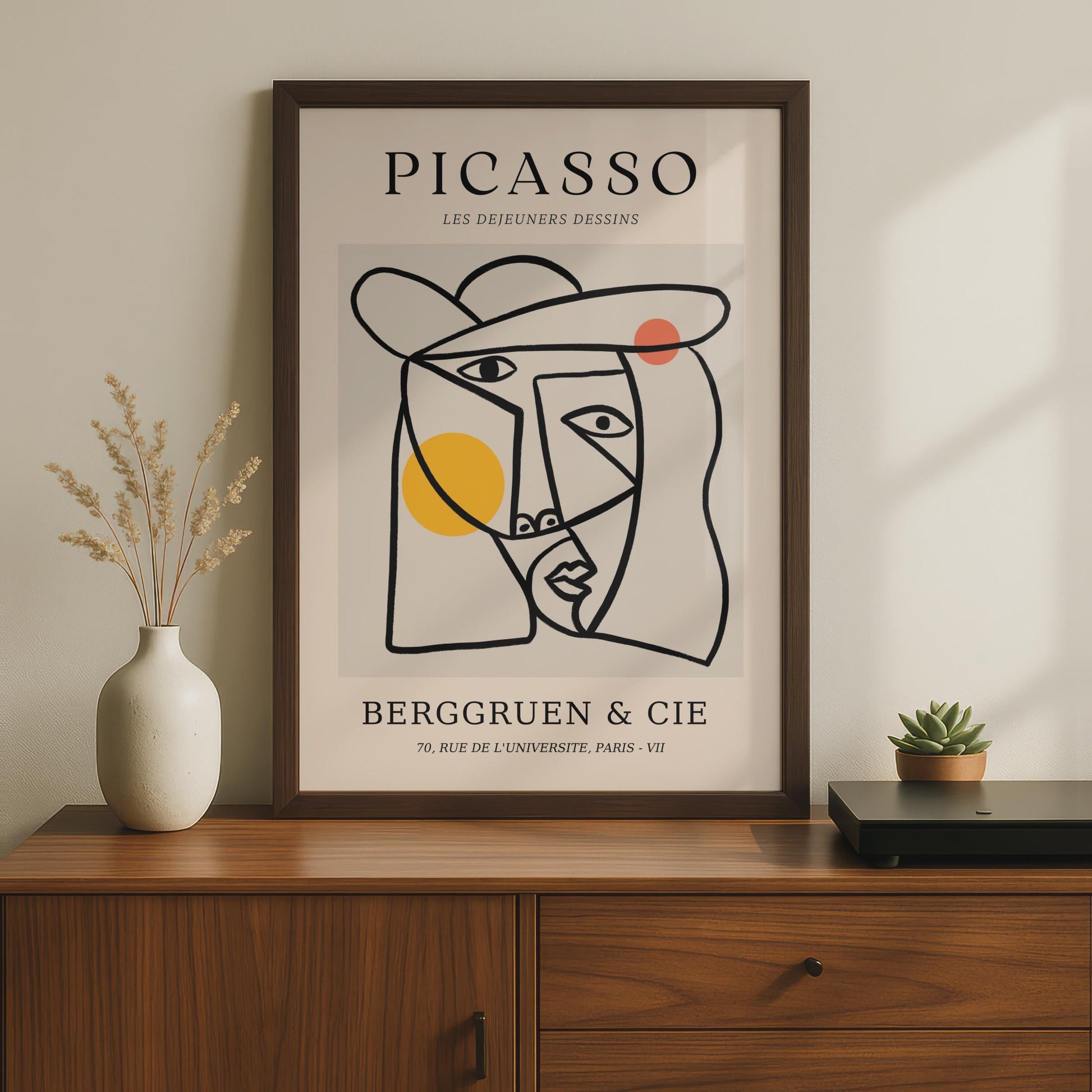 Picasso Inspired Wall Art, Minimalist Face Poster, Modern Art Print for Home Decor wall art print
