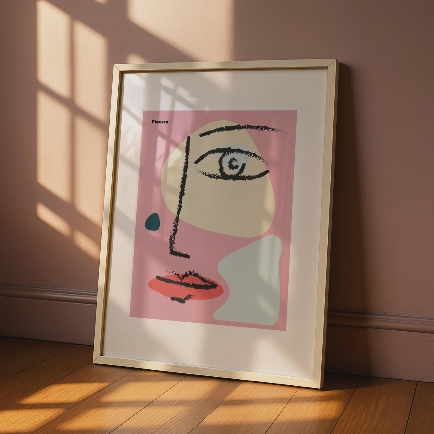 Abstract Picasso-Inspired Wall Art, Minimalist Portrait Print, Modern Art Decor, Stylish Home wall art print