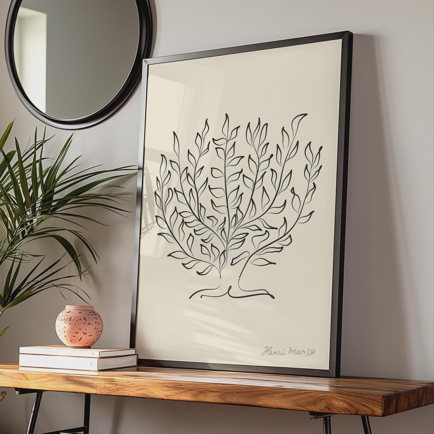 Henri Matisse Inspired Wall Art, Minimalist Leaf Print, Botanical Poster for Home Decor wall art print