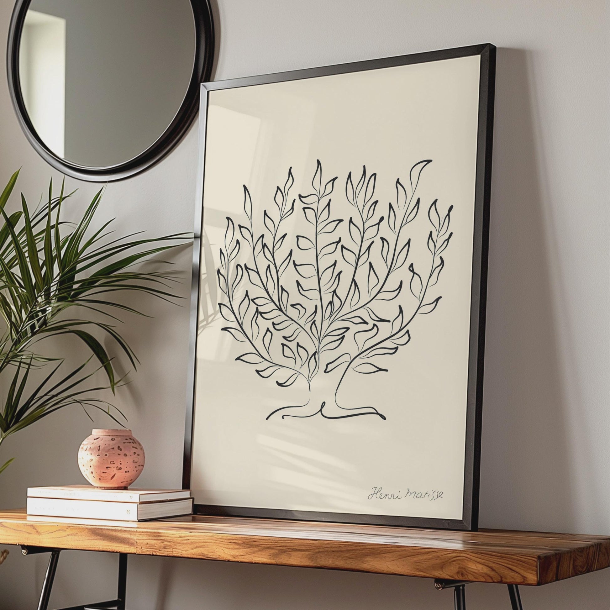 Henri Matisse Inspired Wall Art, Minimalist Leaf Print, Botanical Poster for Home Decor wall art print