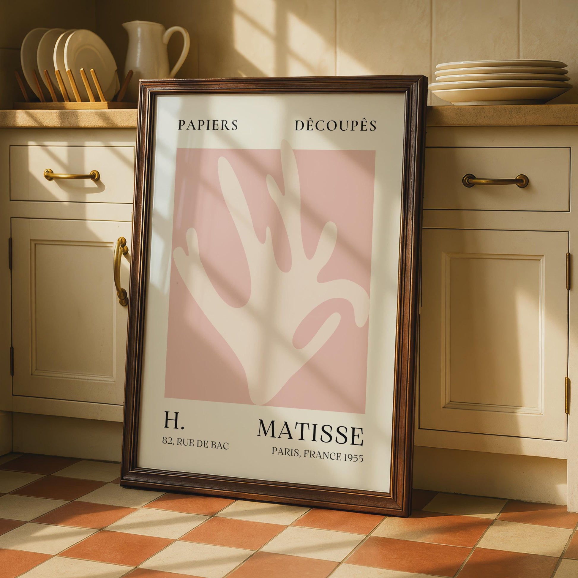 Henri Matisse Art Poster, Minimalist Papiers Decoupes, Wall Art Decor, Modern Pink Abstract Print wall art print