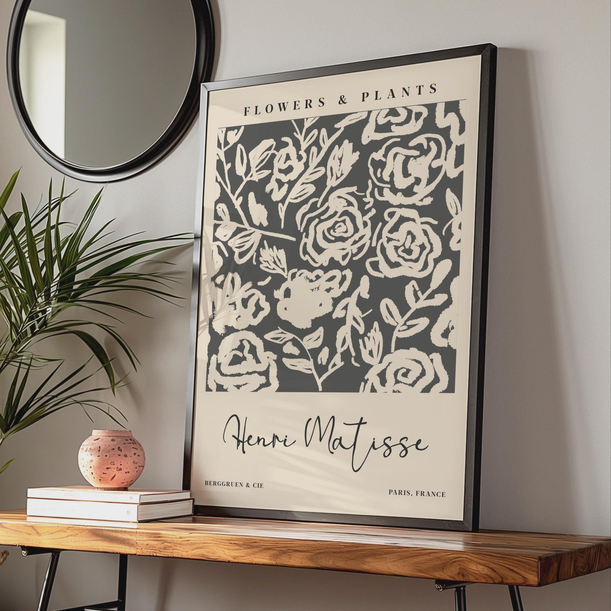 Henri Matisse Posters, Floral Art, Modern Wall Decor, Flowers & Plants Art for Home, Minimalist wall art print