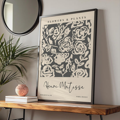Henri Matisse Posters, Floral Art, Modern Wall Decor, Flowers & Plants Art for Home, Minimalist wall art print