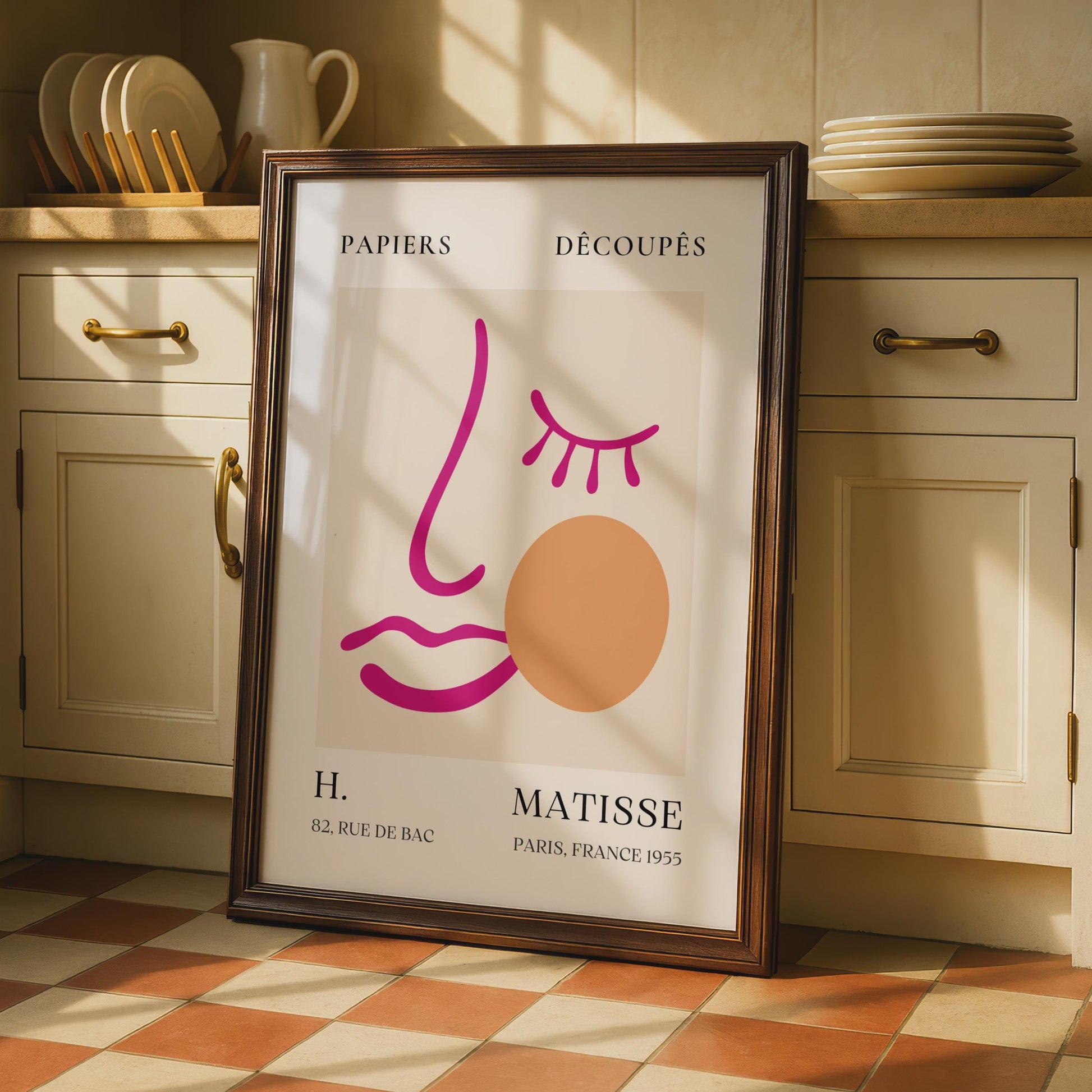 Henri Matisse Art Poster, Minimalist Face Artwork, Papiers Decoupes, Abstract Wall Decor wall art print