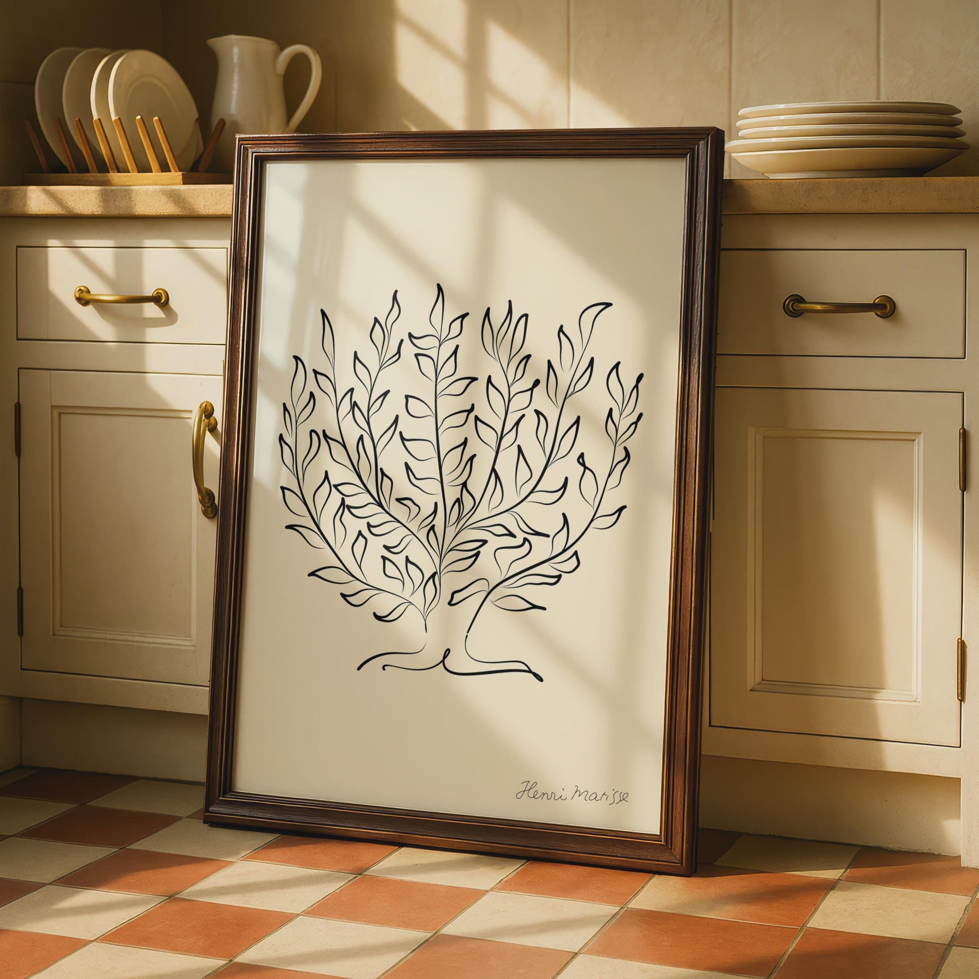 Henri Matisse Inspired Wall Art, Minimalist Leaf Print, Botanical Poster for Home Decor wall art print