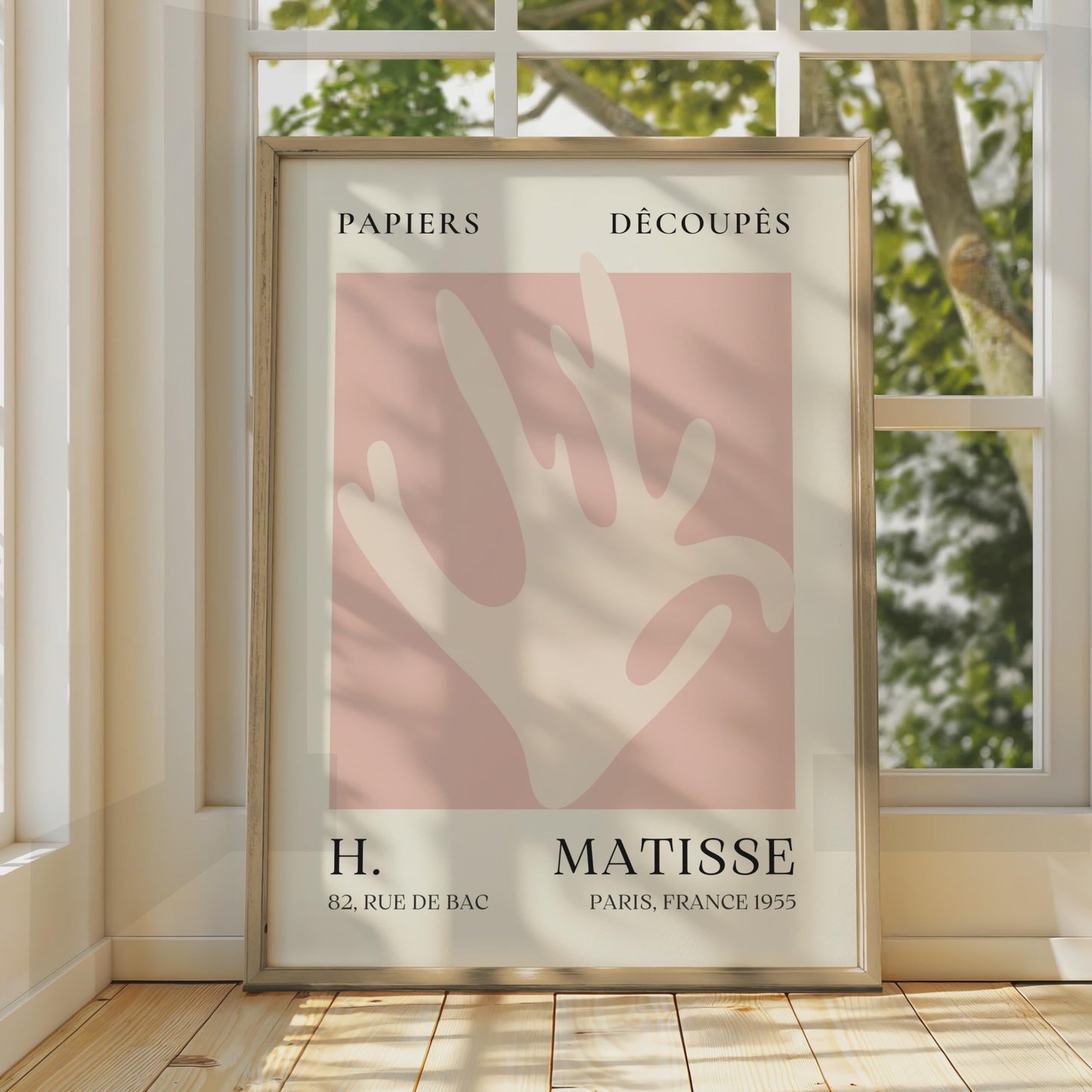 Henri Matisse Art Poster, Minimalist Papiers Decoupes, Wall Art Decor, Modern Pink Abstract Print wall art print