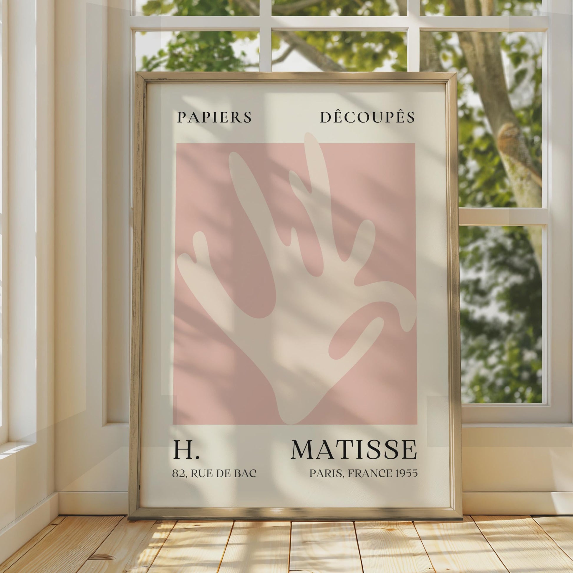 Henri Matisse Art Poster, Minimalist Papiers Decoupes, Wall Art Decor, Modern Pink Abstract Print wall art print