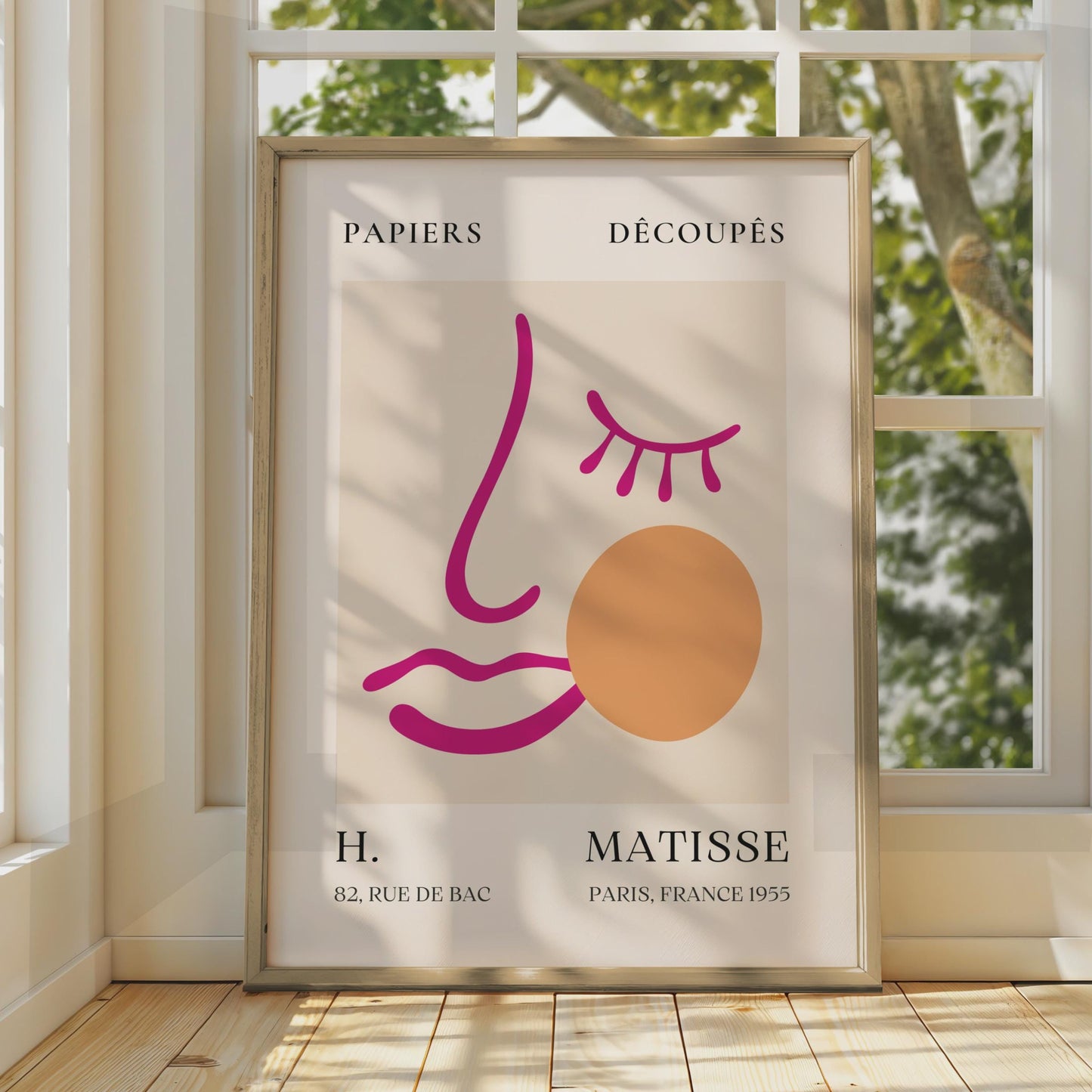 Henri Matisse Art Poster, Minimalist Face Artwork, Papiers Decoupes, Abstract Wall Decor wall art print