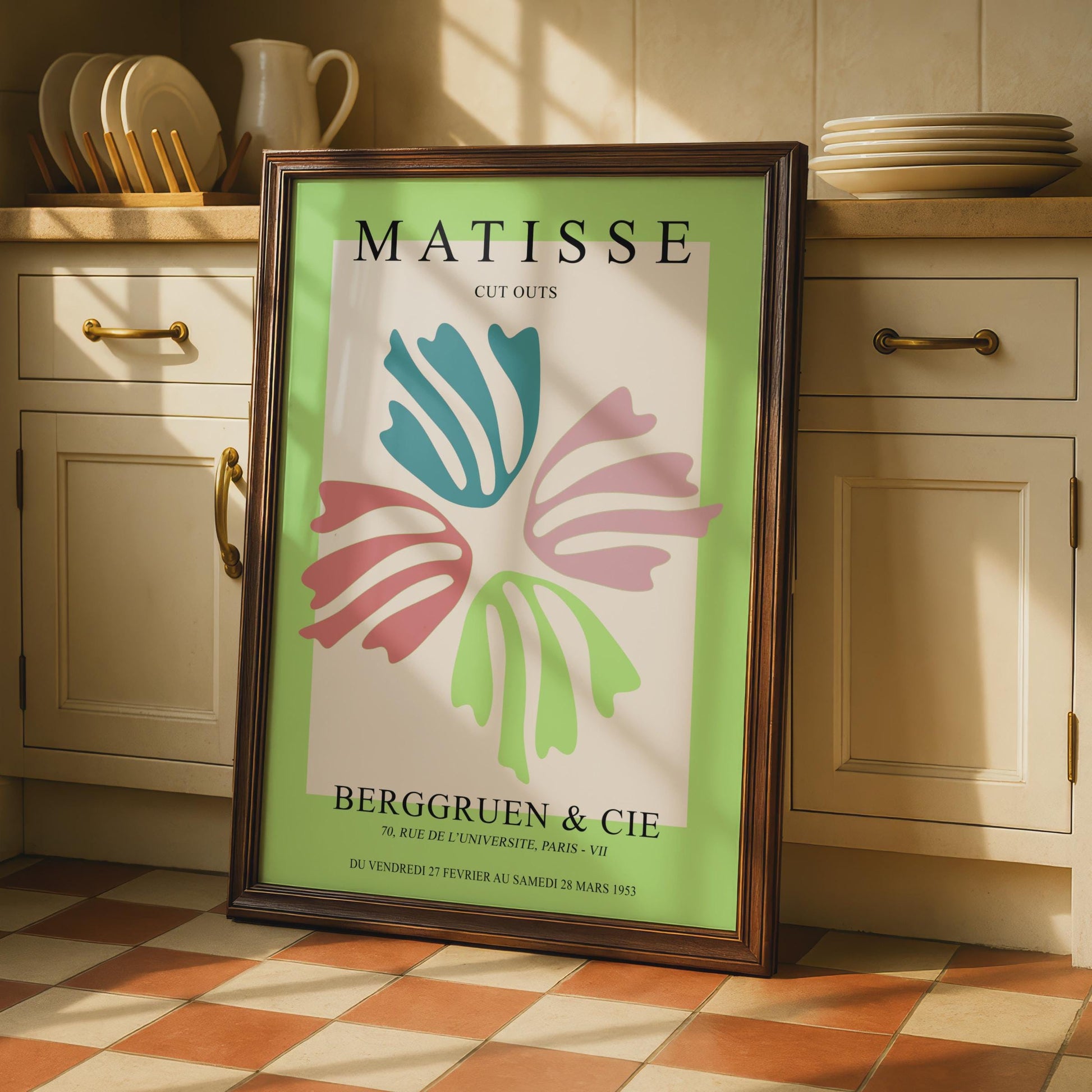 Matisse Cut Outs Poster, Abstract Colorful Leaf Wall Art Print wall art print