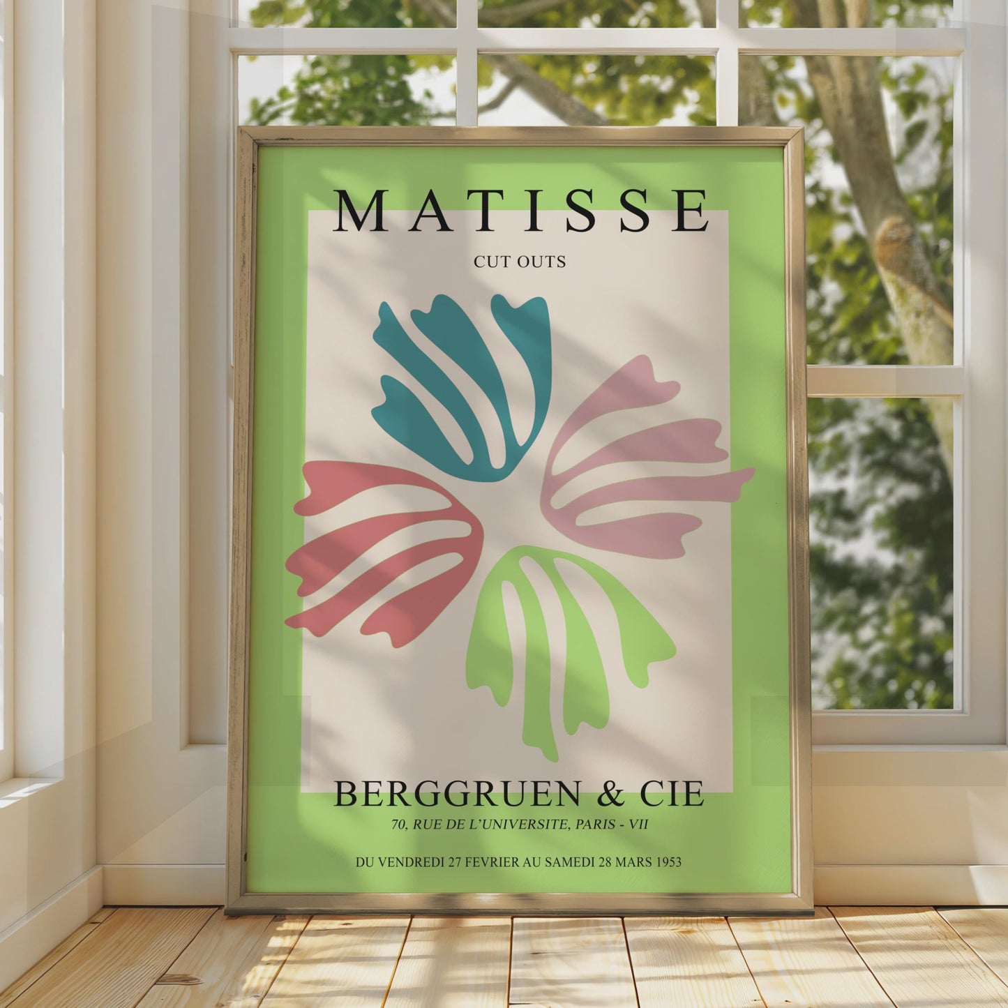 Matisse Cut Outs Poster, Abstract Colorful Leaf Wall Art Print wall art print