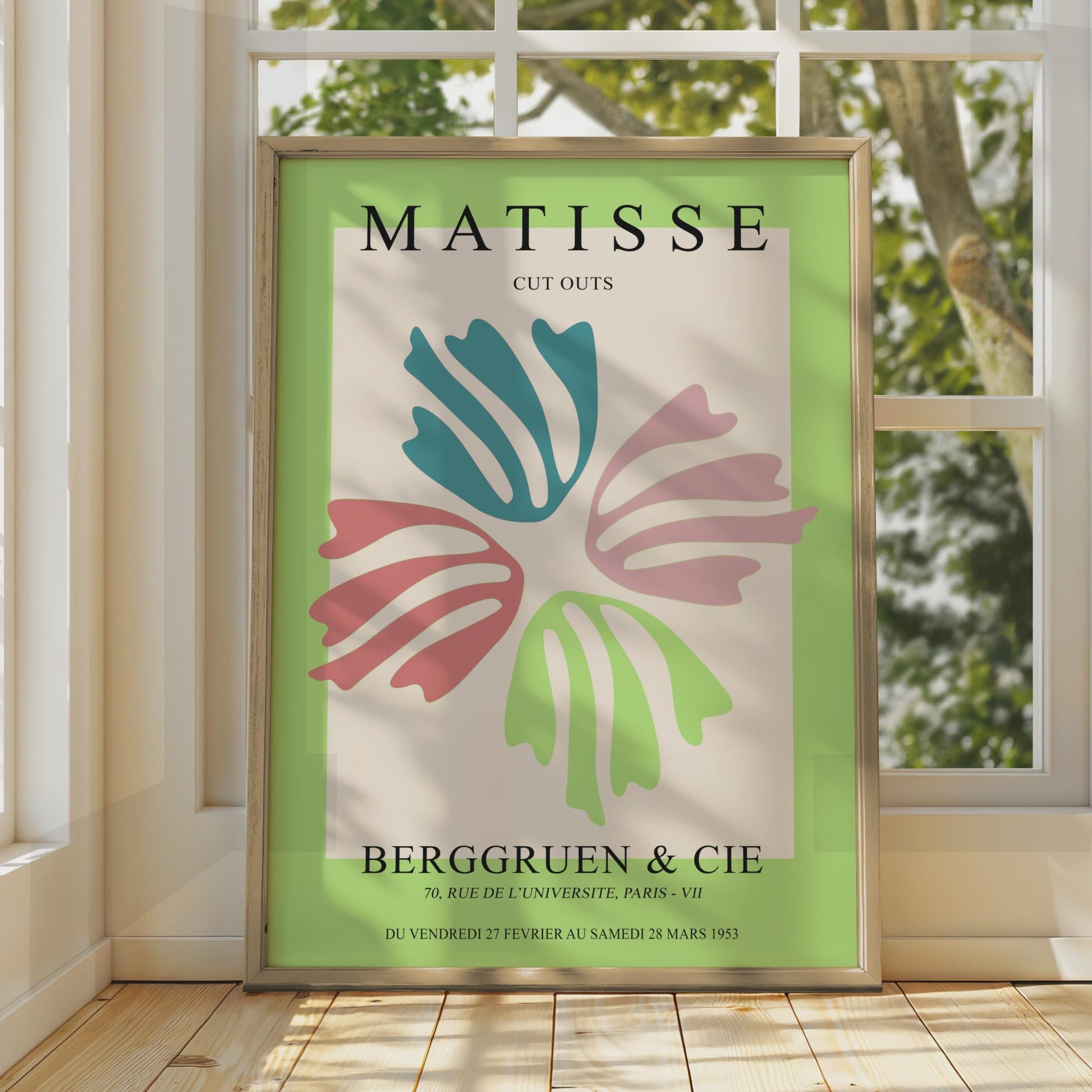 Matisse Cut Outs Poster, Abstract Colorful Leaf Wall Art Print wall art print