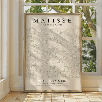 Henri Matisse Flowers Plants Art Poster, Botanical Floral Print, Home Decor wall art print