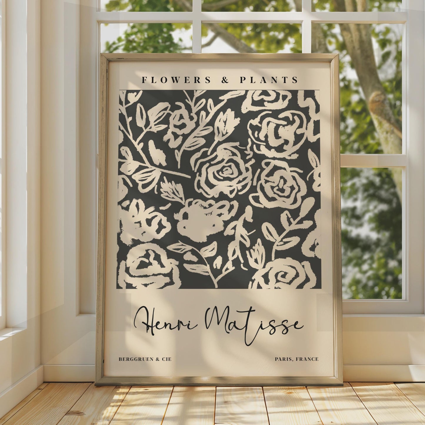 Henri Matisse Posters, Floral Art, Modern Wall Decor, Flowers & Plants Art for Home, Minimalist wall art print