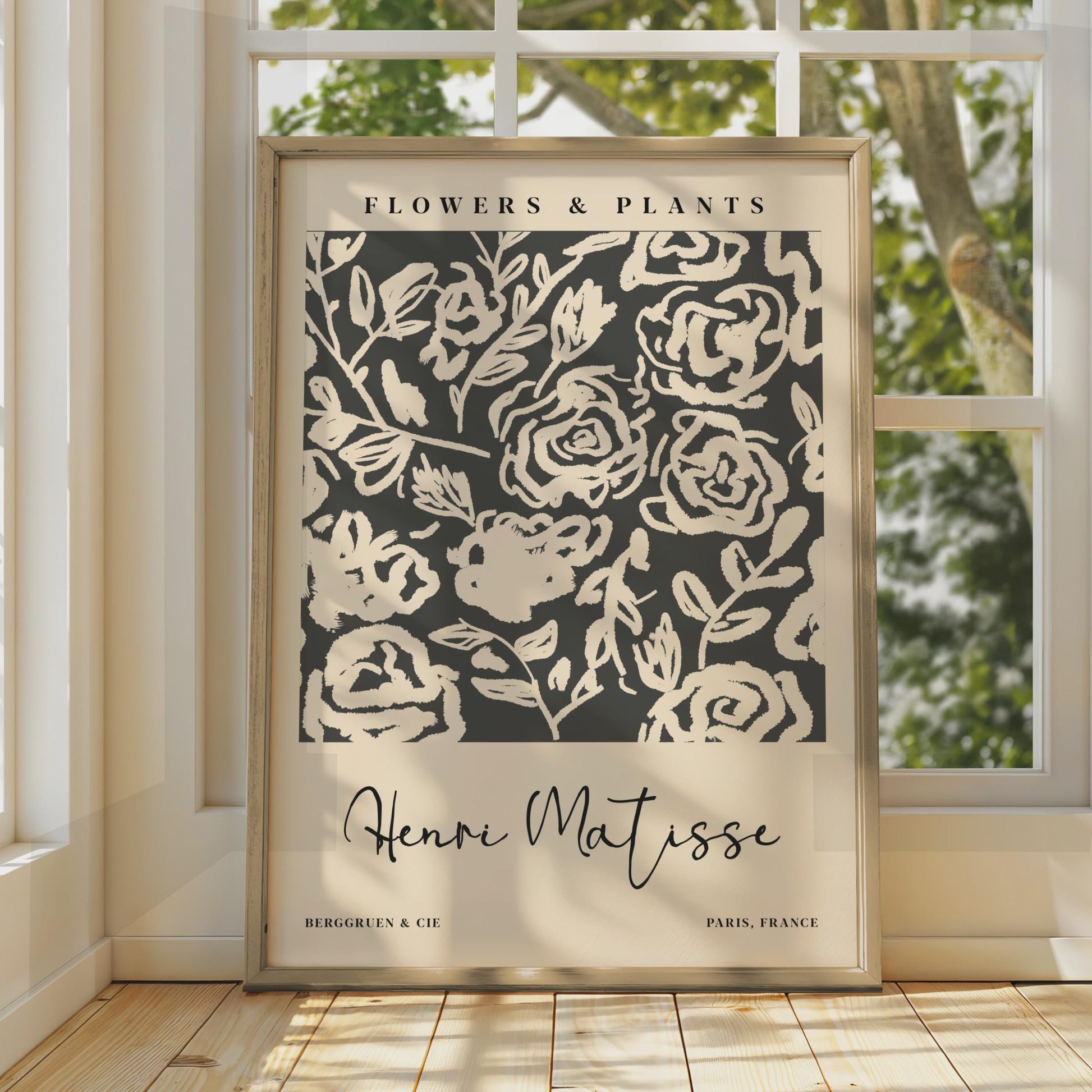 Henri Matisse Posters, Floral Art, Modern Wall Decor, Flowers & Plants Art for Home, Minimalist wall art print