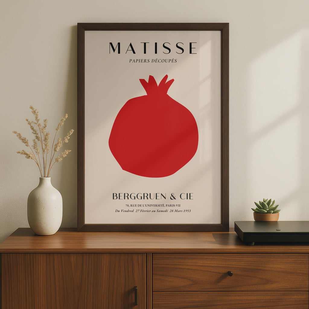 Henri Matisse Art Poster, Papiers Decoupes Print, Minimalist Wall Art, Bold Red Shapes wall art print