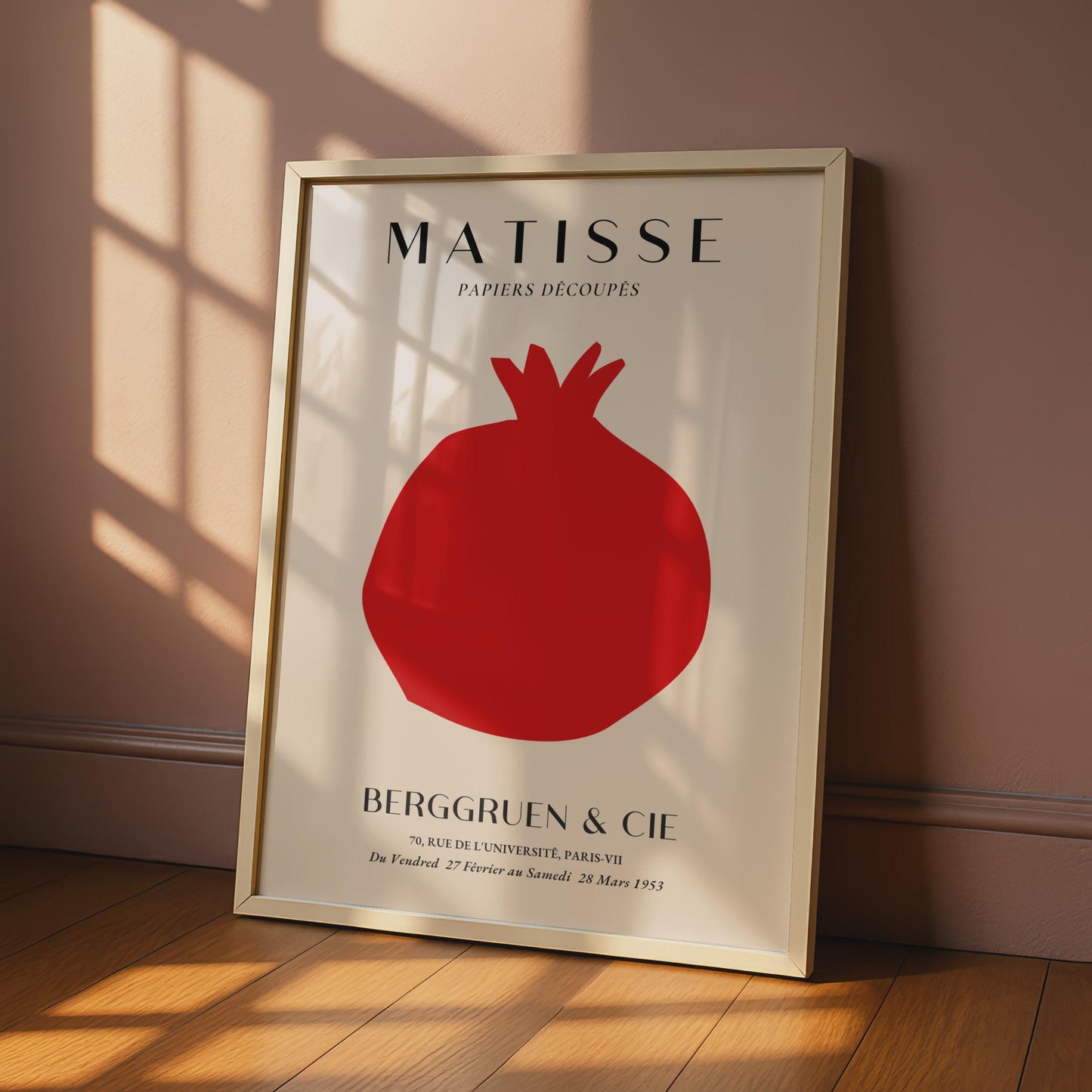Henri Matisse Art Poster, Papiers Decoupes Print, Minimalist Wall Art, Bold Red Shapes wall art print