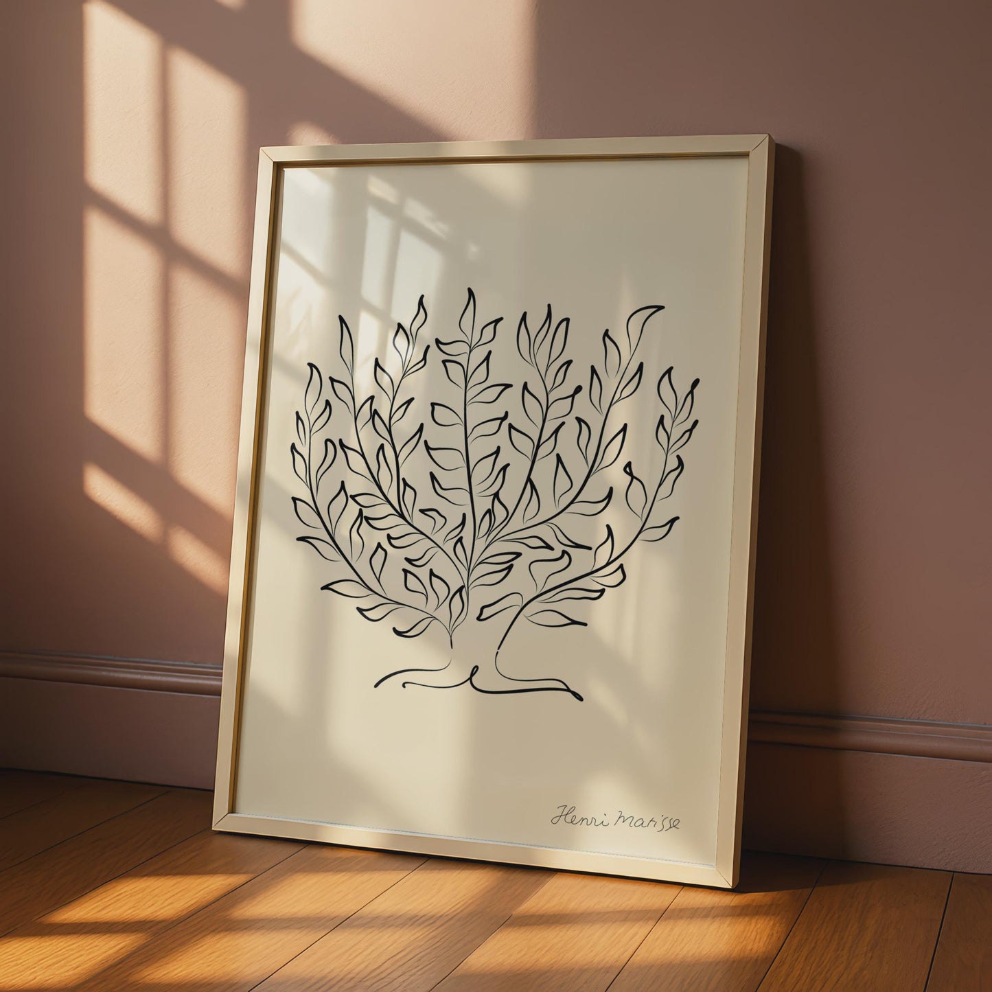 Henri Matisse Inspired Wall Art, Minimalist Leaf Print, Botanical Poster for Home Decor wall art print