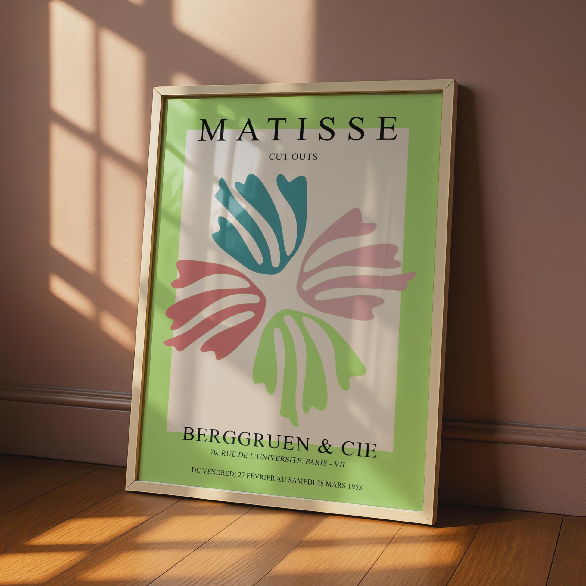 Matisse Cut Outs Poster, Abstract Colorful Leaf Wall Art Print wall art print