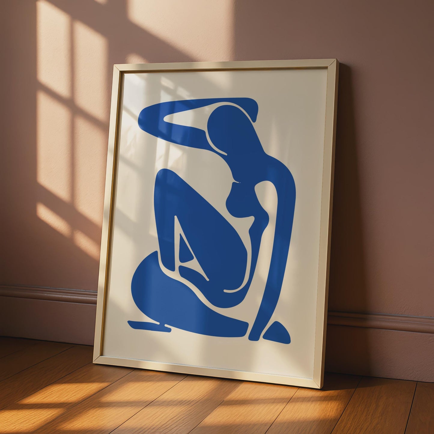 Henri Matisse Inspired Blue Woman Art Poster, Abstract Line Drawing, Modern Wall Art wall art print