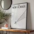The New Yorker Poster, Skier Cover Art Print, February 2013, Winter Wall Art wall art print