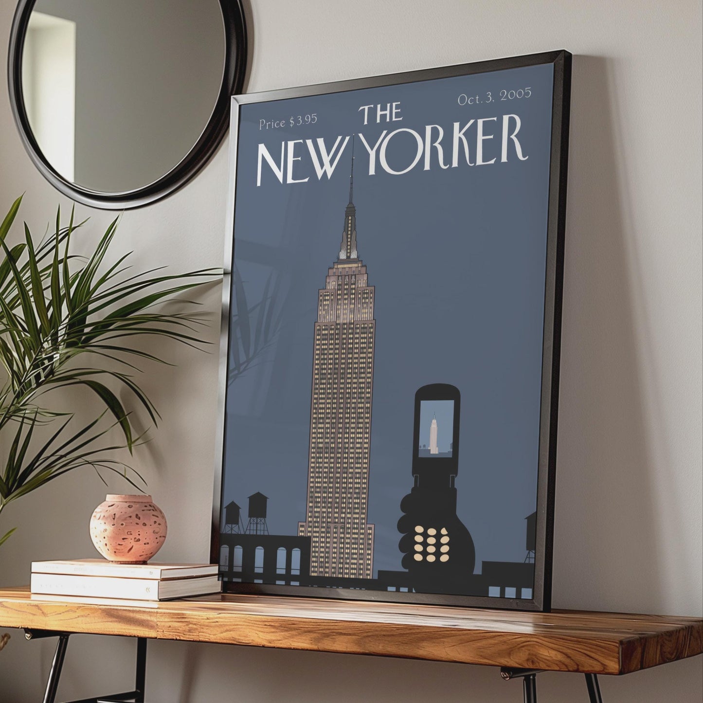 The New Yorker Poster, Empire State Building Art, NYC Wall Art, Vintage Cover Print wall art print