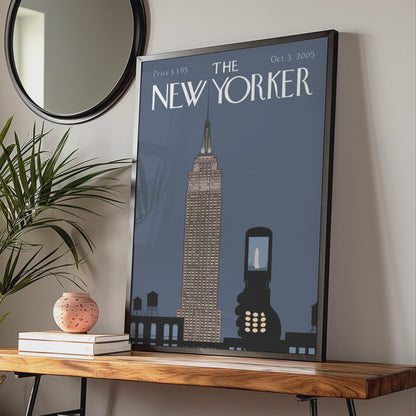 The New Yorker Poster, Empire State Building Art, NYC Wall Art, Vintage Cover Print wall art print