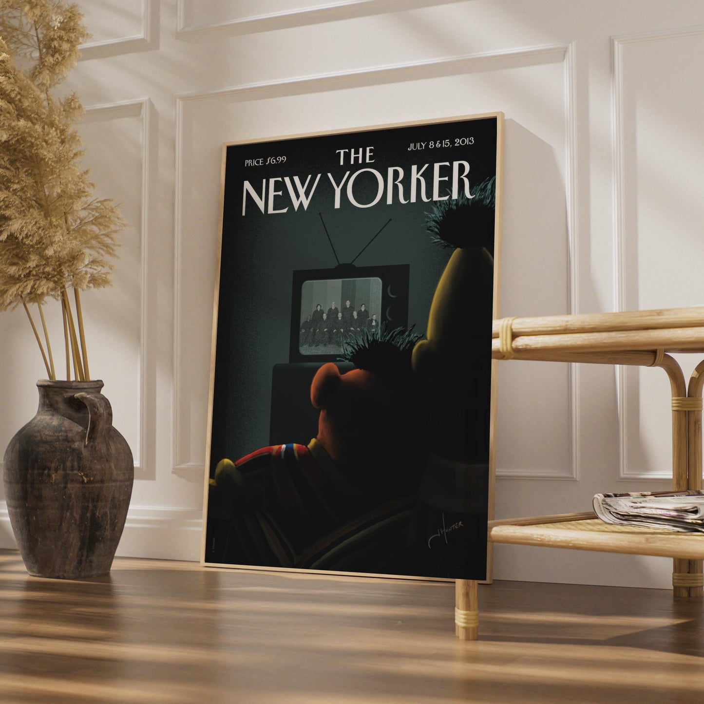 The New Yorker Cover Poster, Bert Ernie Supreme Court, Iconic Magazine Wall Art wall art print