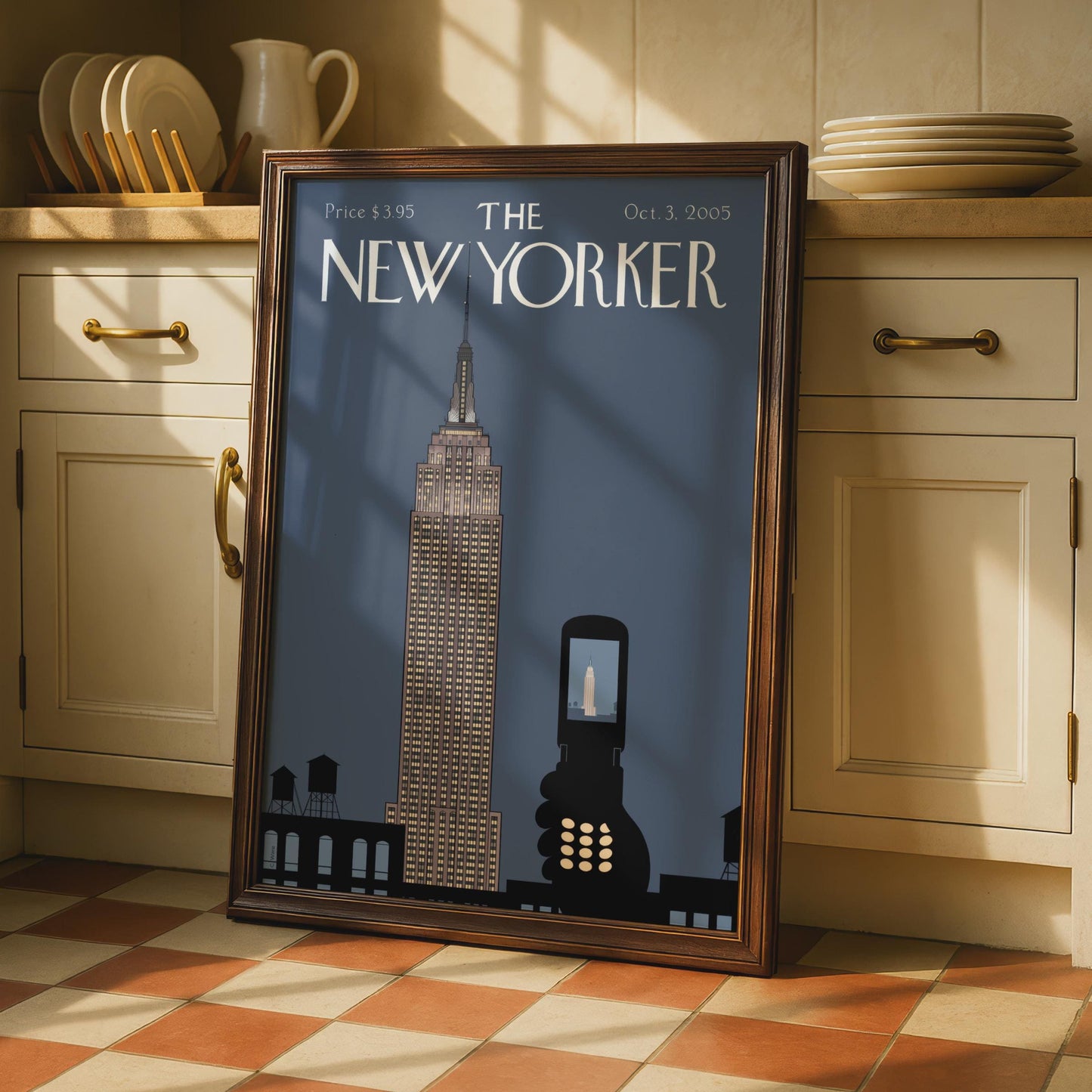 The New Yorker Poster, Empire State Building Art, NYC Wall Art, Vintage Cover Print wall art print