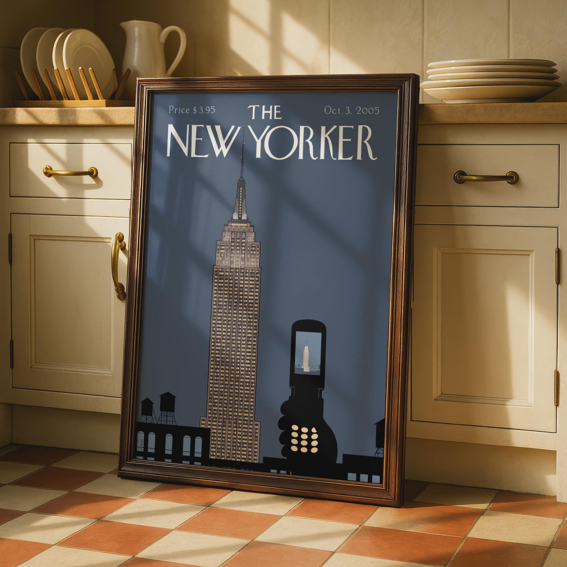 The New Yorker Poster, Empire State Building Art, NYC Wall Art, Vintage Cover Print wall art print