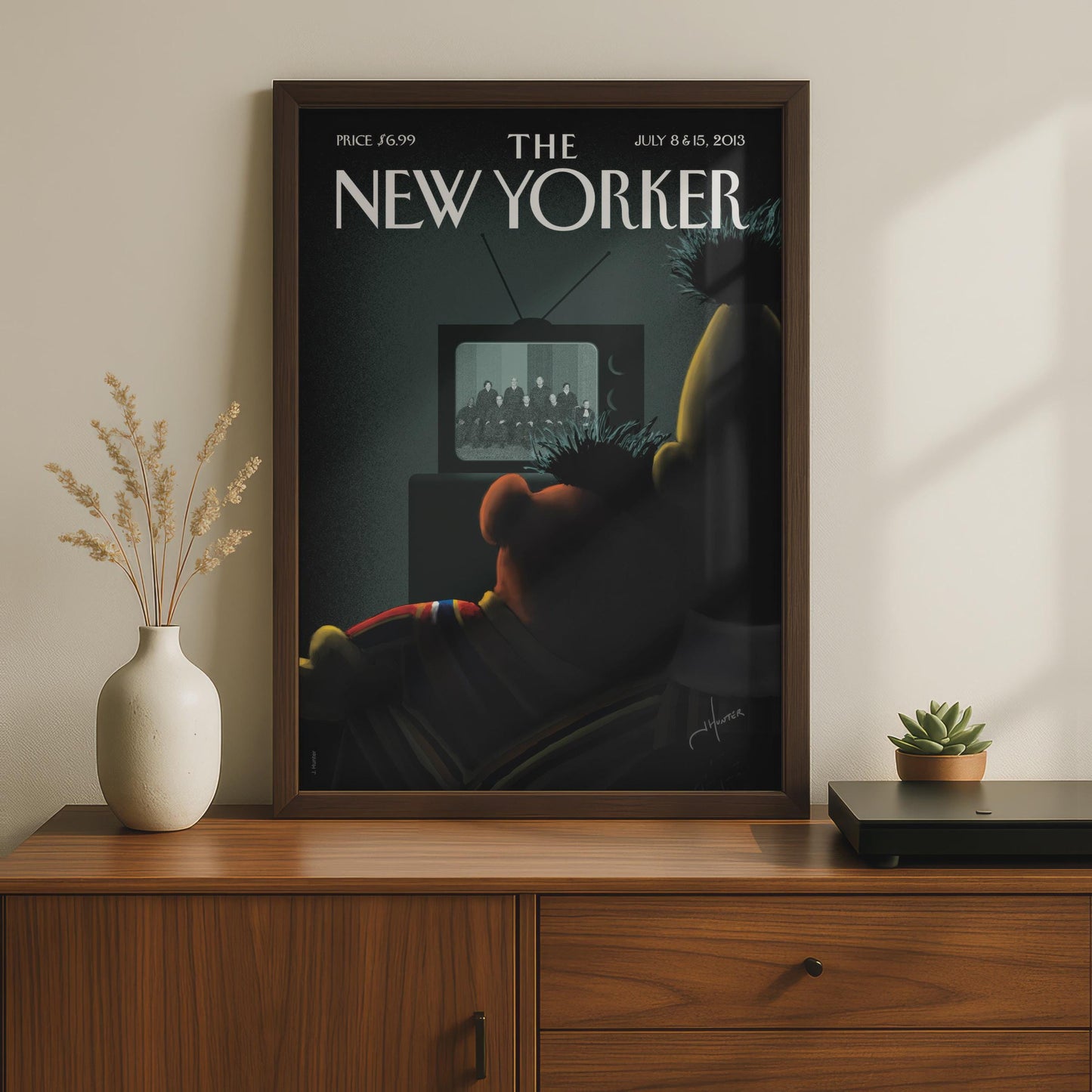 The New Yorker Cover Poster, Bert Ernie Supreme Court, Iconic Magazine Wall Art wall art print