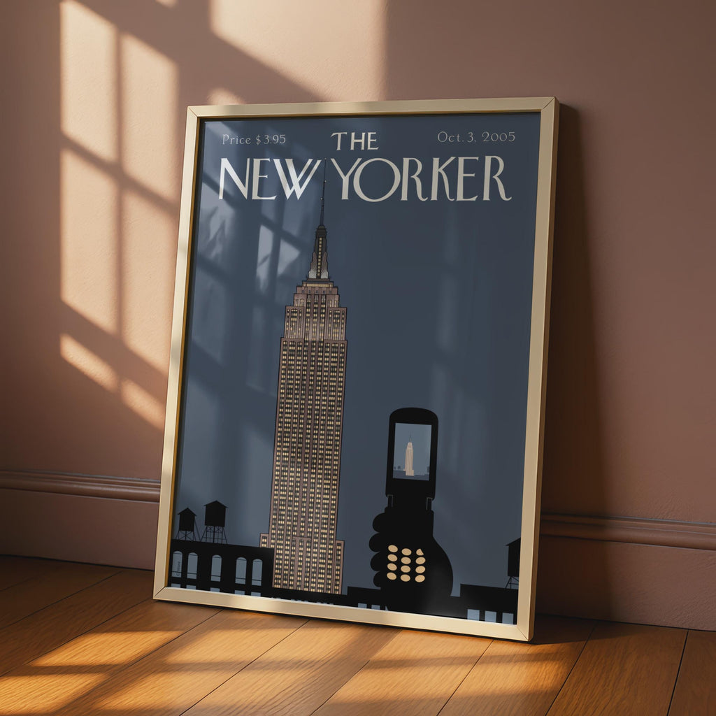 The New Yorker Poster, Empire State Building Art, NYC Wall Art, Vintage Cover Print wall art print